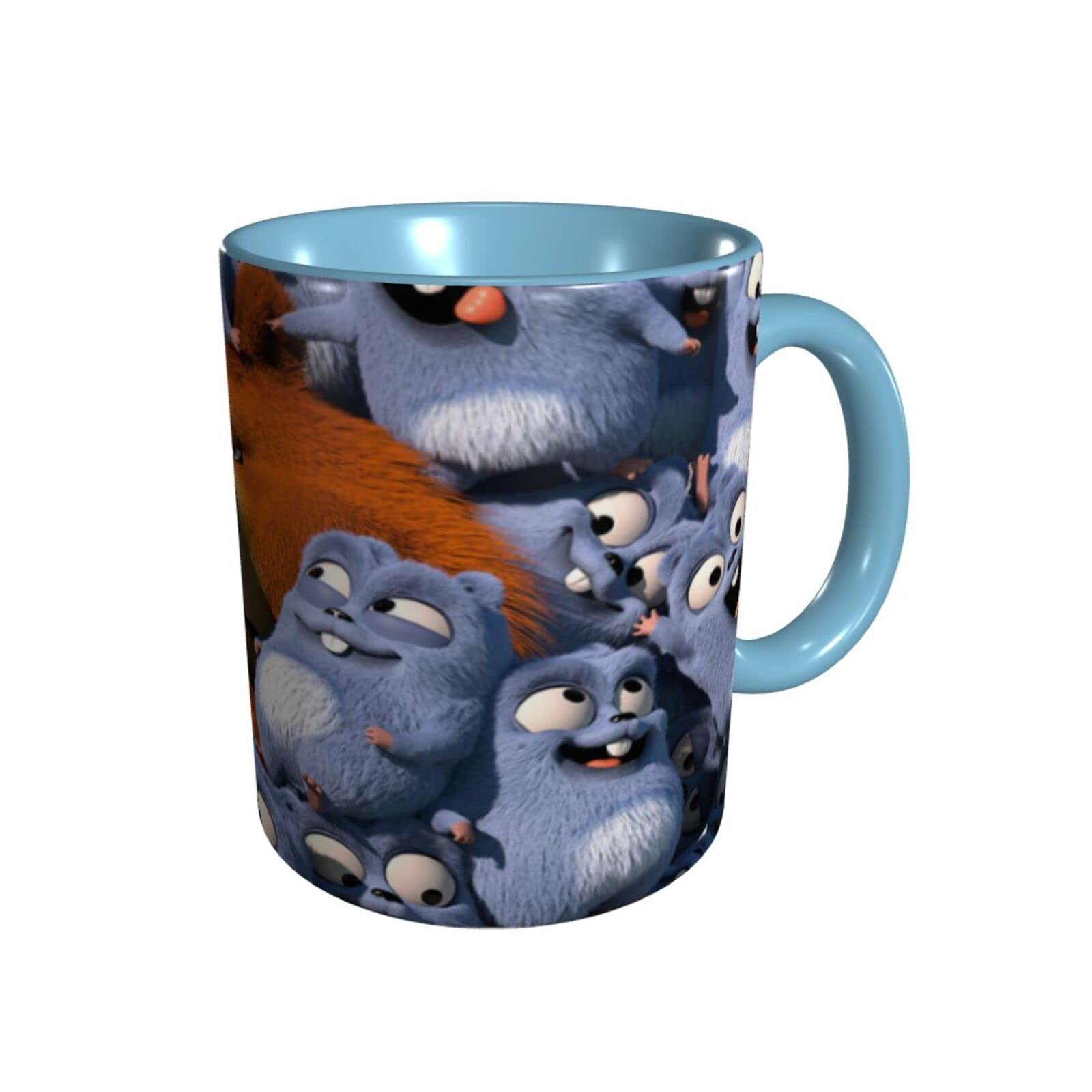 Grizzly and The Lemmings Ceramic Coffee Mug - 15oz Multipurpose Cup for Coffee, Tea, Milk & Soup - Durable & Dishwasher Safe - Perfect for Home, Office or Gifts (Blue)