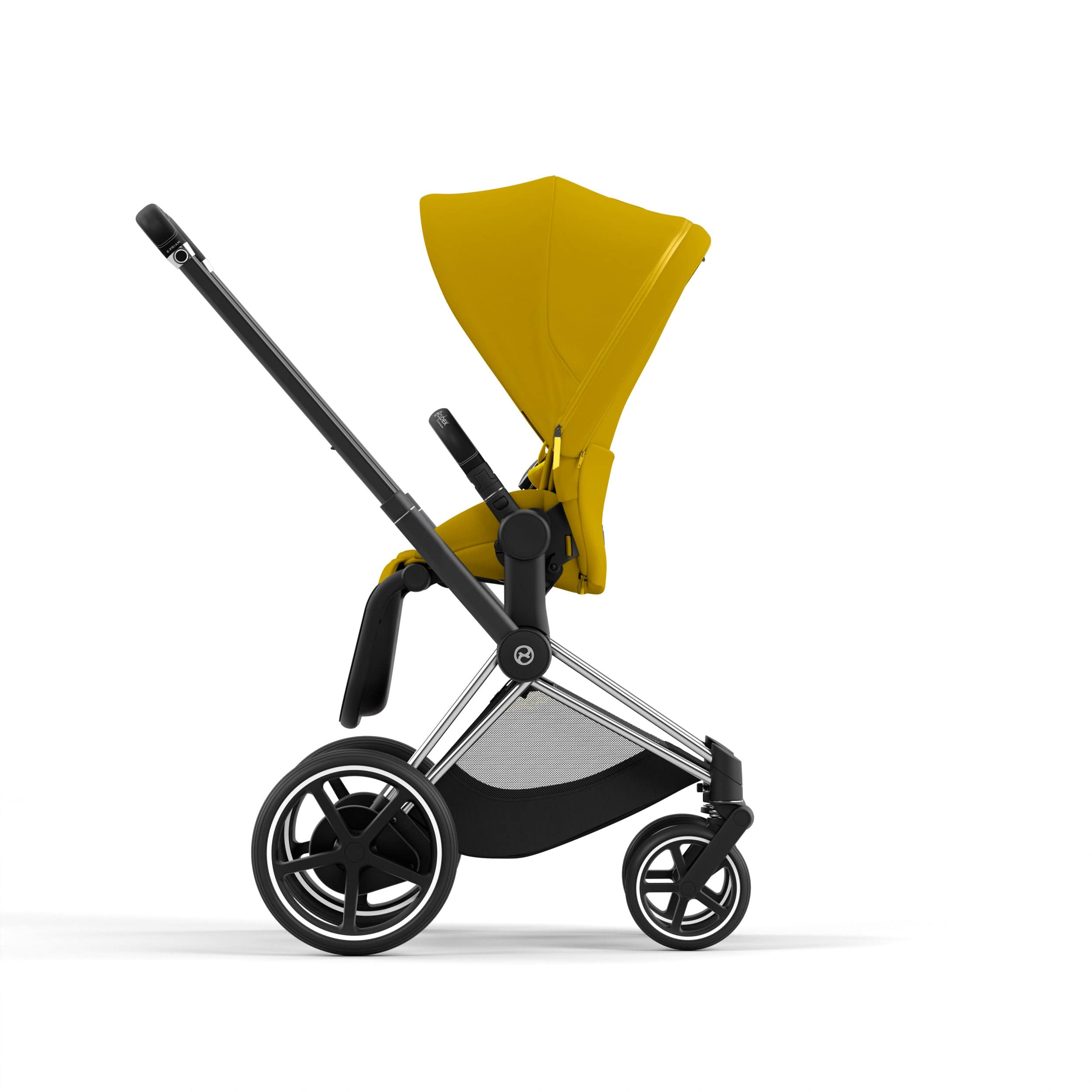 Cybex ePriam 2 Complete Stroller - Lightweight Chrome & Black Baby Stroller for Newborns to Toddlers | Perfect for City Walks, Shopping & Travel