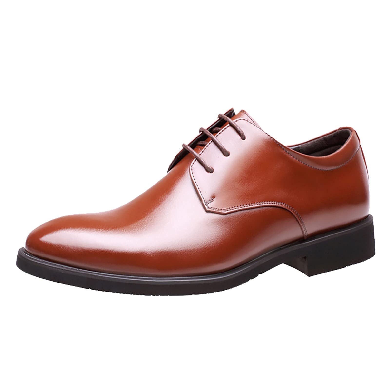 Men's Genuine Leather Slip-On Loafers - Brown Business Casual Dress Shoes for Summer | Comfortable & Stylish for Office, Weddings & Formal Events