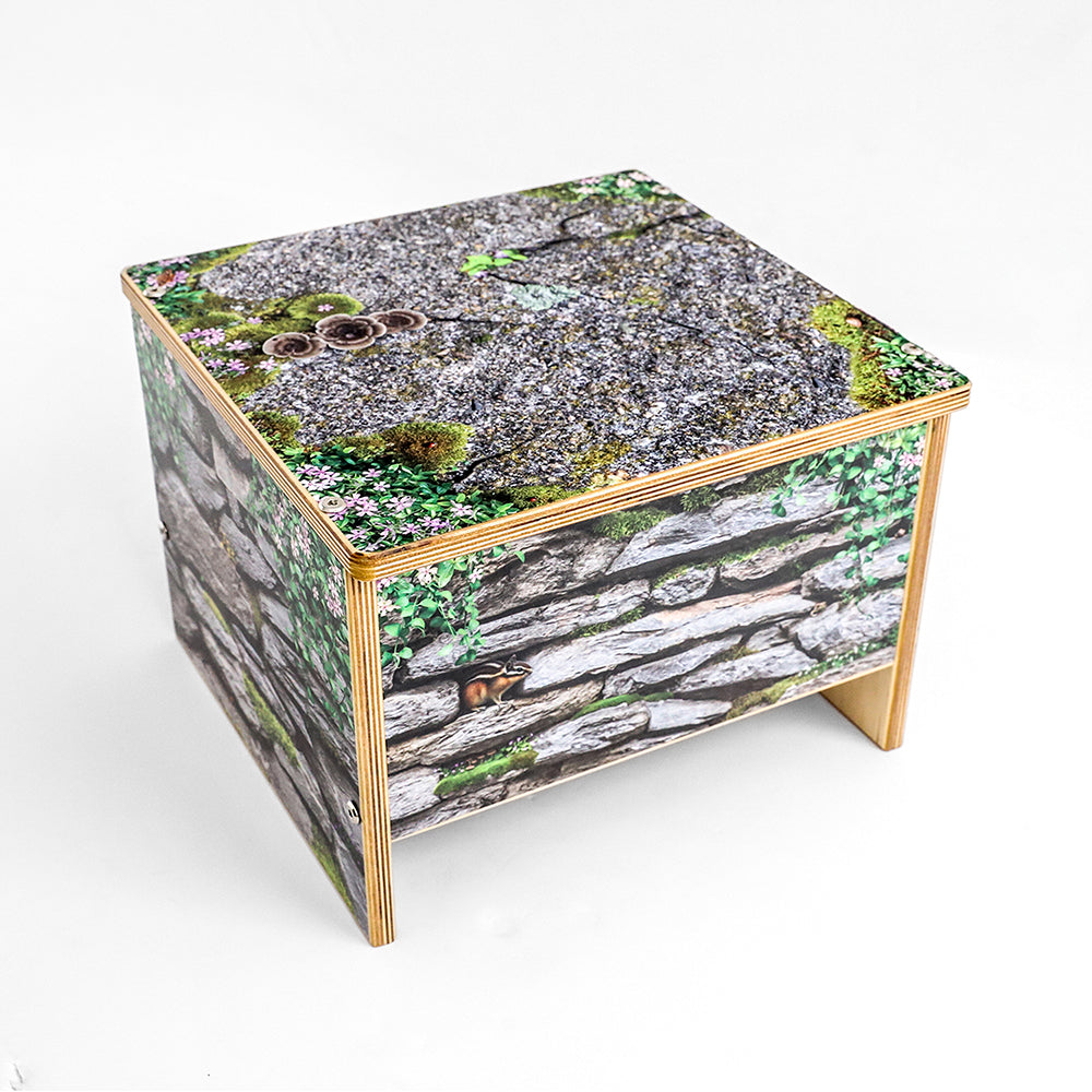 Nature View Small Stone Wall Bench 10H - Outdoor Garden Bench, Patio Seating, Backyard Decor - Perfect for Gardens, Parks & Landscaping