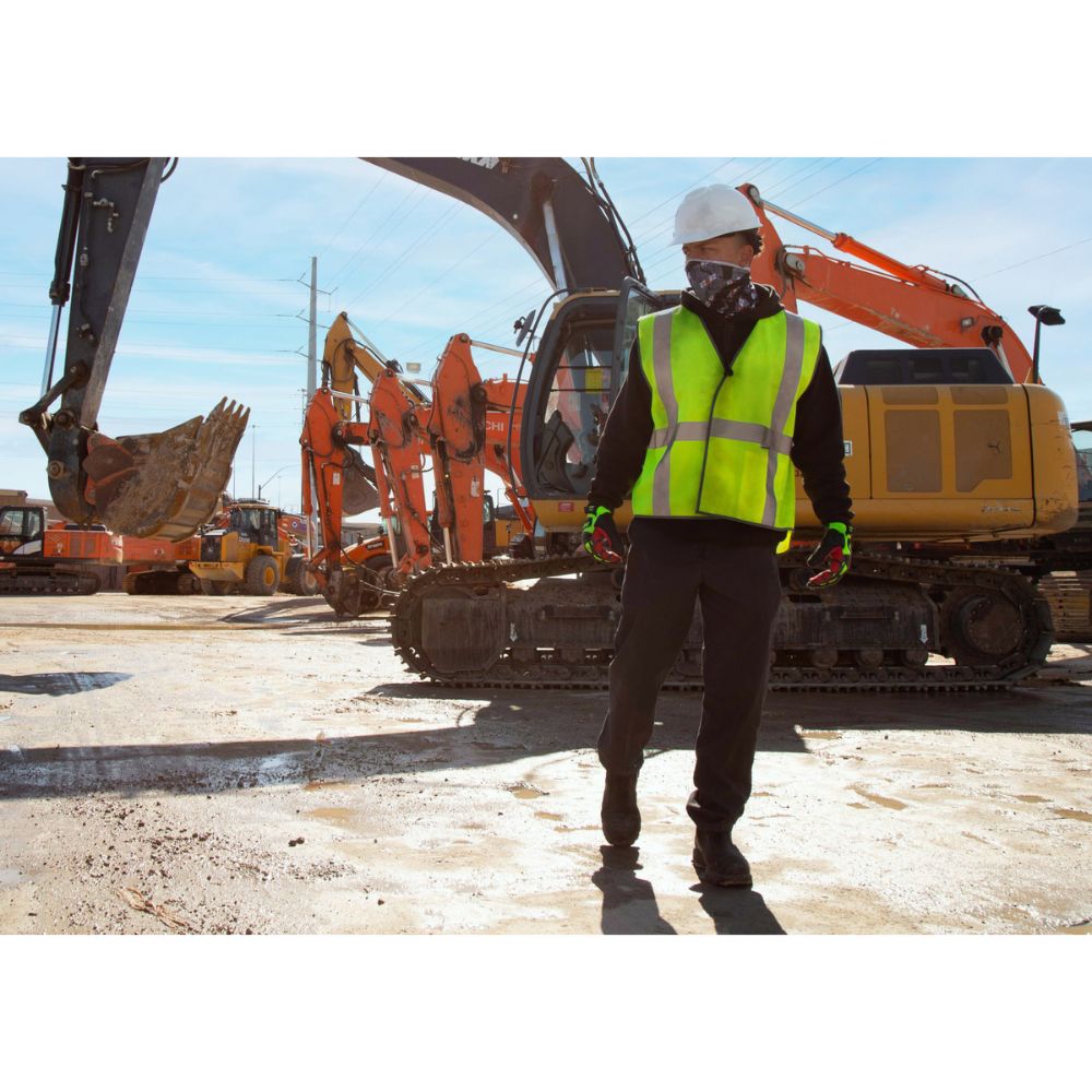 212 Performance VSTGU 8812 High Visibility Safety Vest - 2XL Yellow with Reflective Gray Stripes for Construction, Road Work & Emergency Responders | ANSI Compliant Workwear