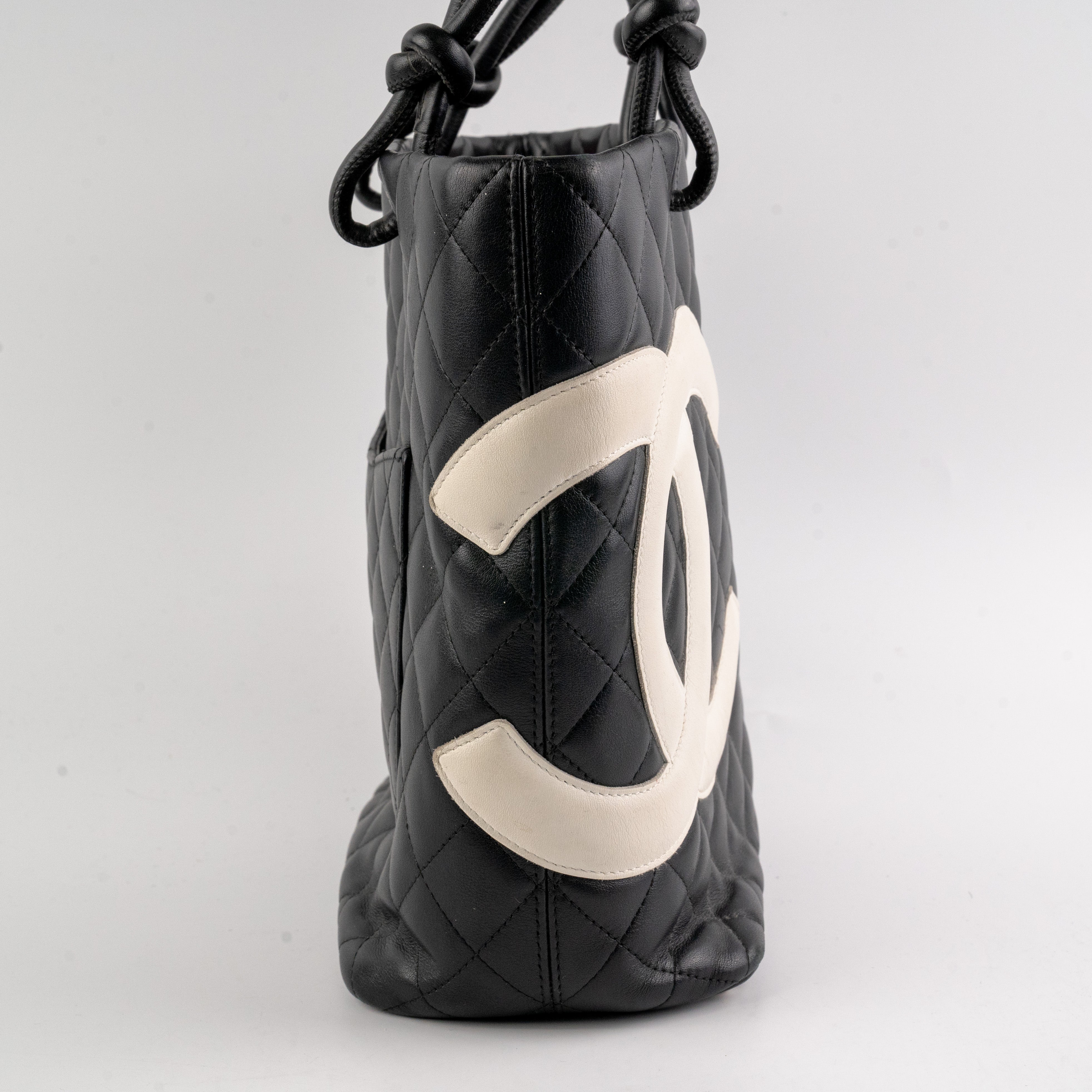 Chanel Cambon Black Leather Tote Bag for Women - Luxury Designer Handbag for Work, Travel & Everyday Use