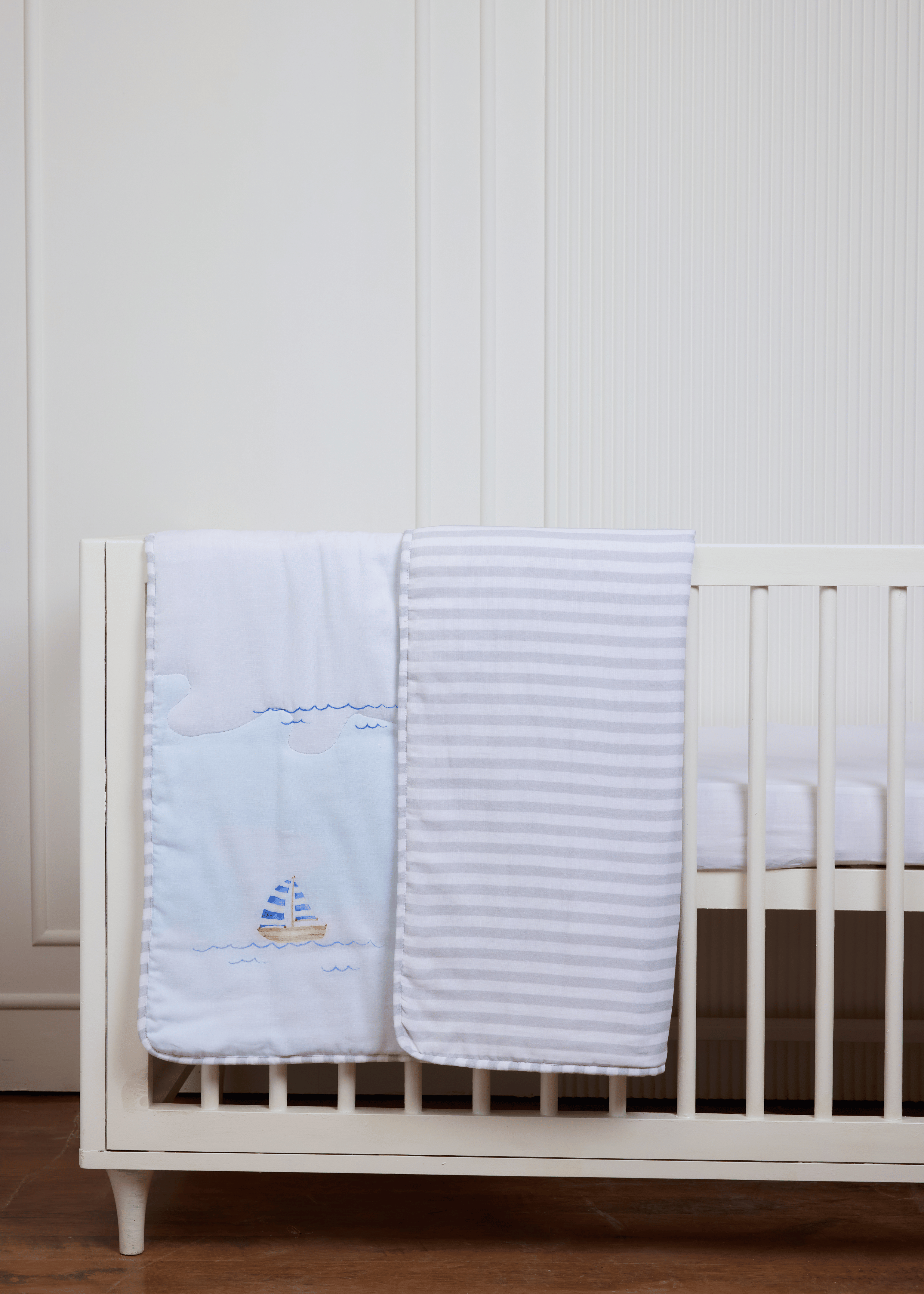 Luxury Riviera Cotton Bedding Set for Baby Crib - Soft, Breathable & Hypoallergenic - Perfect for Nursery, Toddler Room & Daycare
