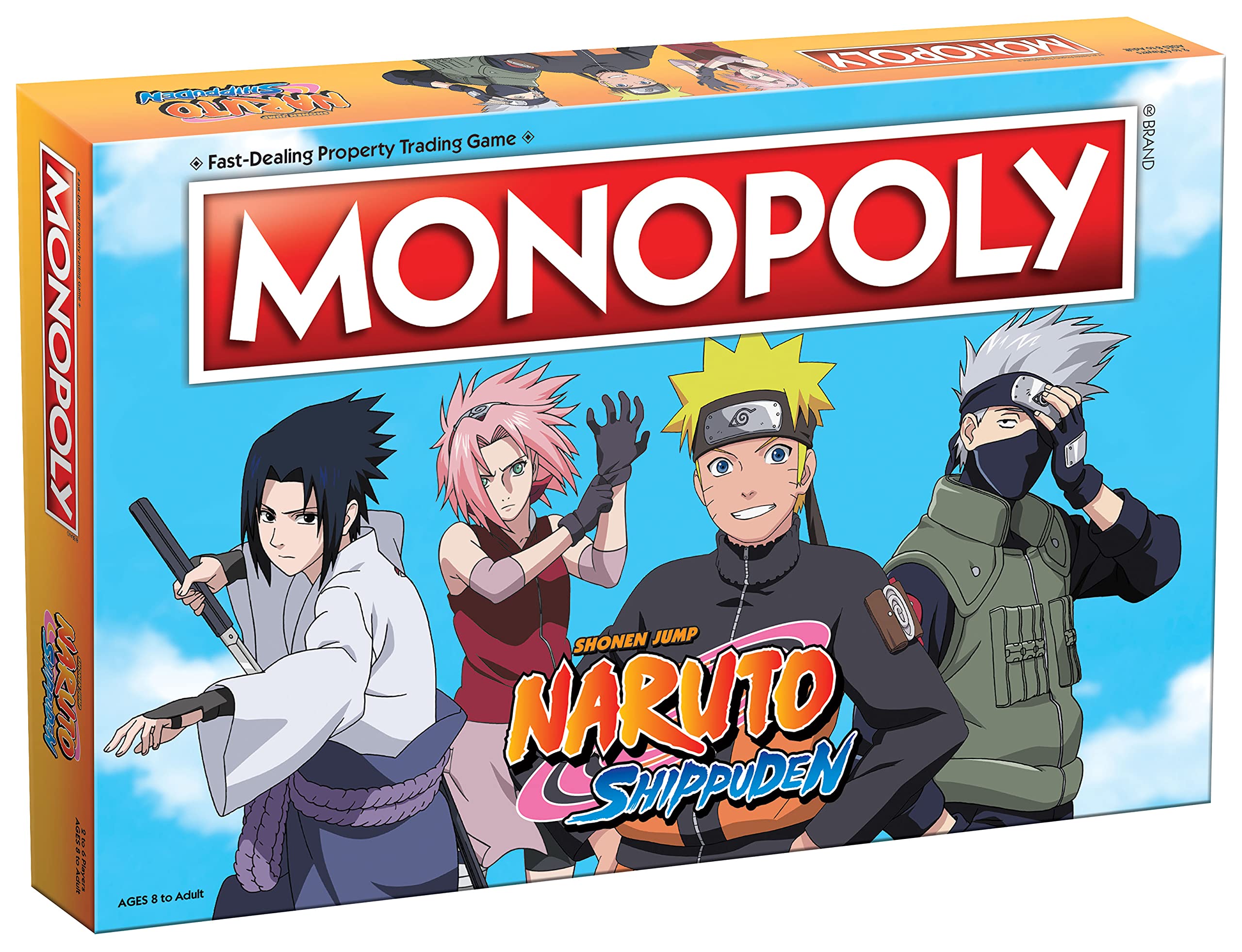 Naruto Monopoly Board Game by USAOPOLY | Collectible Edition Featuring Iconic Locations & Scenes from Popular Japanese Manga Anime | Perfect for Anime Fans, Family Game Nights & Birthday Gifts
