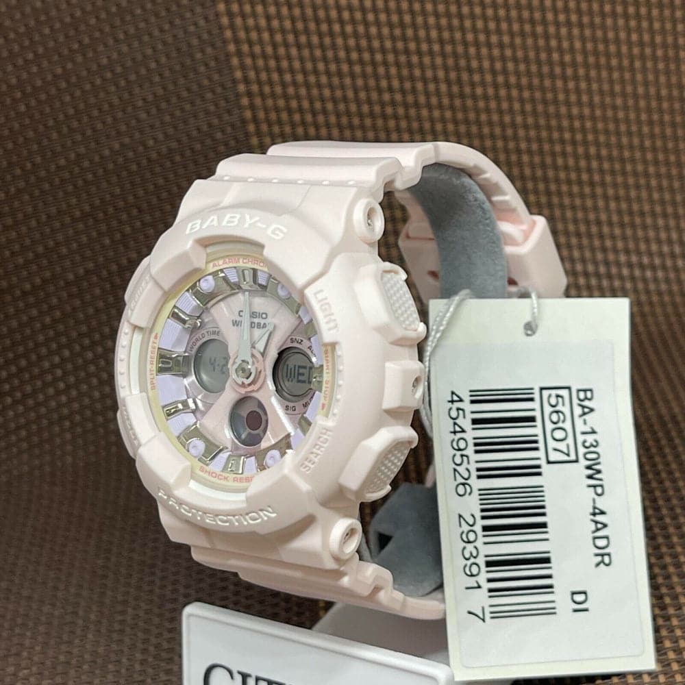 CASIO BABY-G BA-130WP-4ADR Pink Resin Strap Women's Digital Sport Watch - Waterproof, Shock Resistant for Running, Swimming & Outdoor Activities