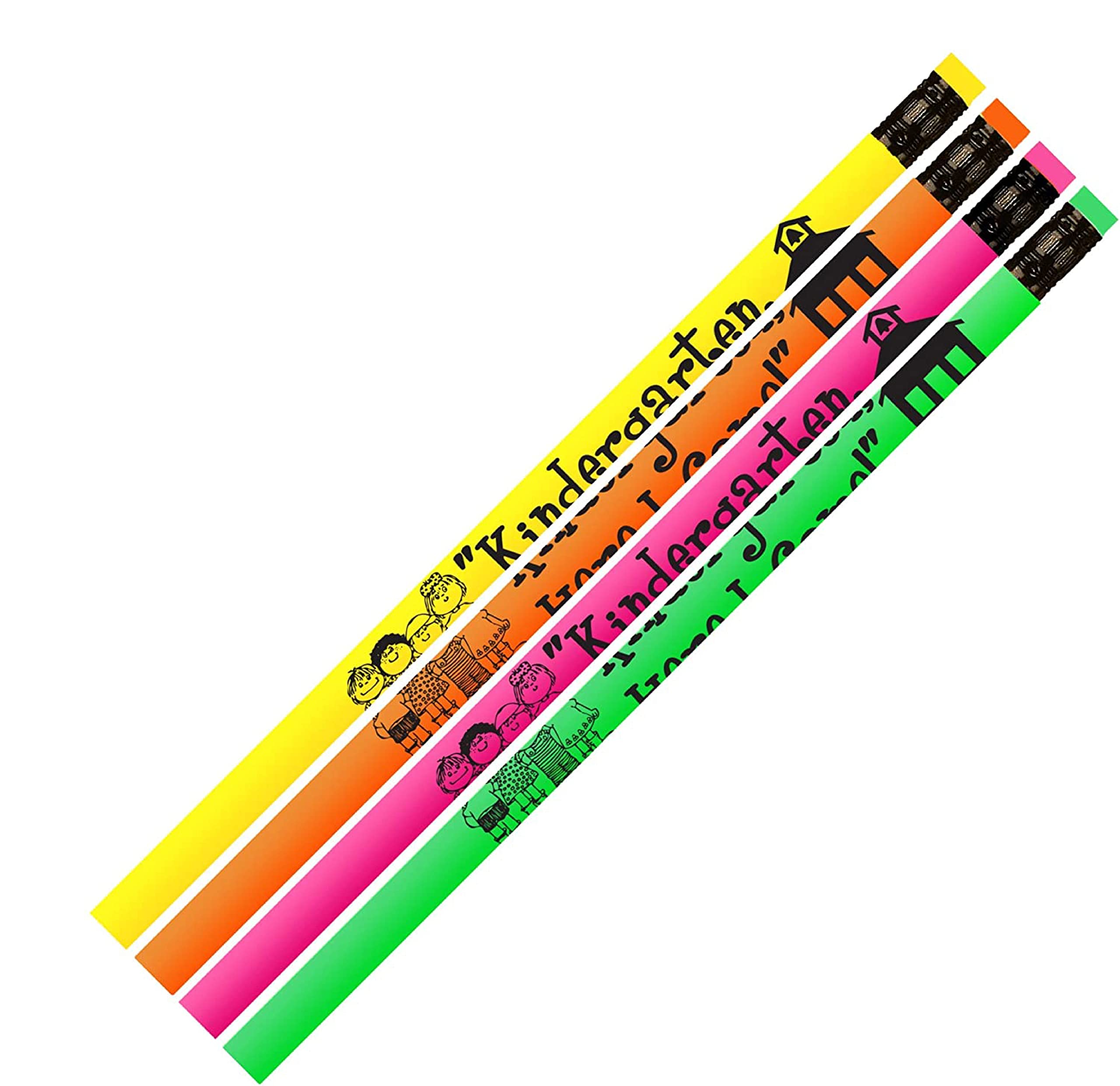 Neon Kindergarten Pencils - 36 Pack Bulk School Supplies for Kids - Express Pencils™ - Perfect for Classroom, Homeschool & Back to School Writing Practice