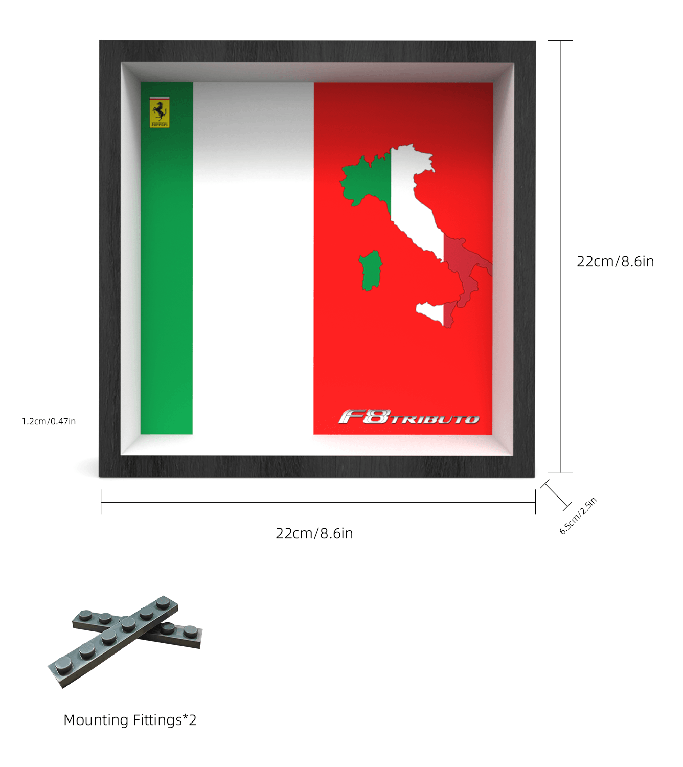 Lego Speed Champions Ferrari F8 Tributo 76895 Super Car Display Stand - Showcase Your Lego Ferrari Model Collection | Perfect for Home Office Decor, Gift for Car Enthusiasts