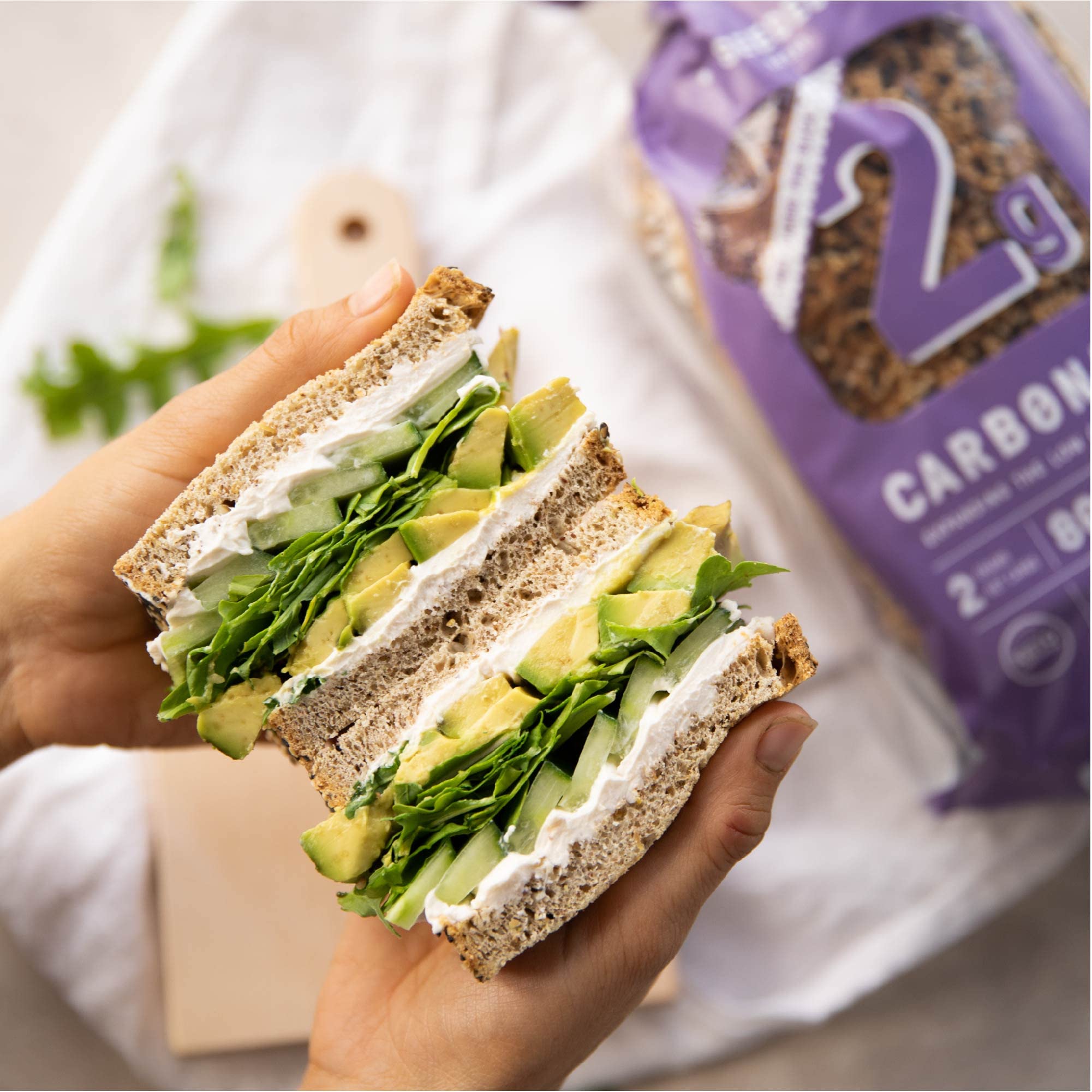 Carbonaut Low Carb Seeded Bread - Keto Certified, Non-GMO, Vegan Friendly (4-Pack) | Perfect for Sandwiches, Toast & Healthy Snacks