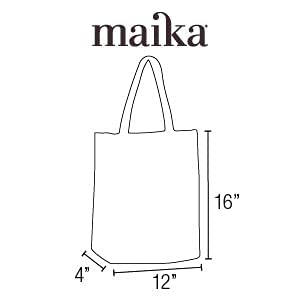 Maika Market Tote Bag - Stylish & Durable Reusable Shopping Bag for Groceries, Beach, Work & Travel | Eco-Friendly Cotton Canvas Carryall