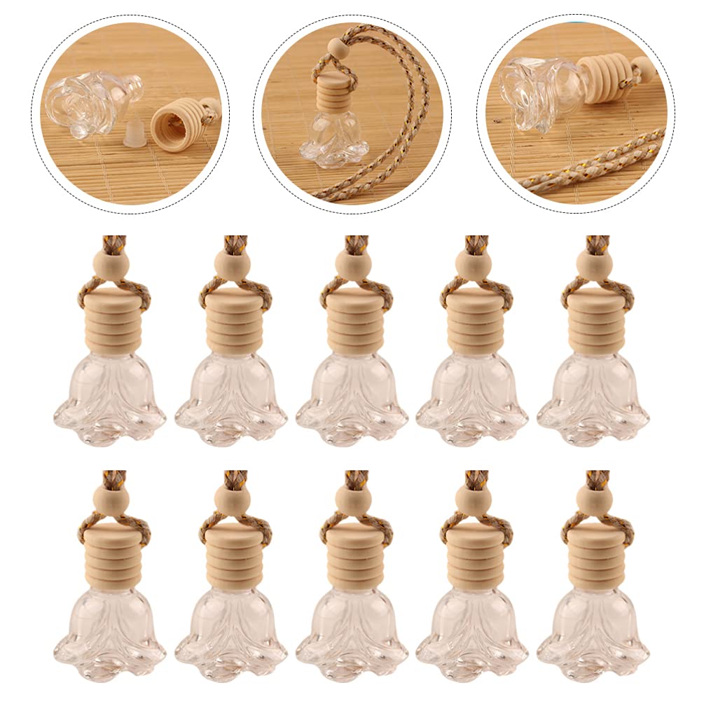 10pcs Car Hanging Perfume Bottle Pendants - Elegant Car Air Freshener Diffusers & Decor for Vehicle, Home, Office | Perfect for Gifts, Travel, and Everyday Use