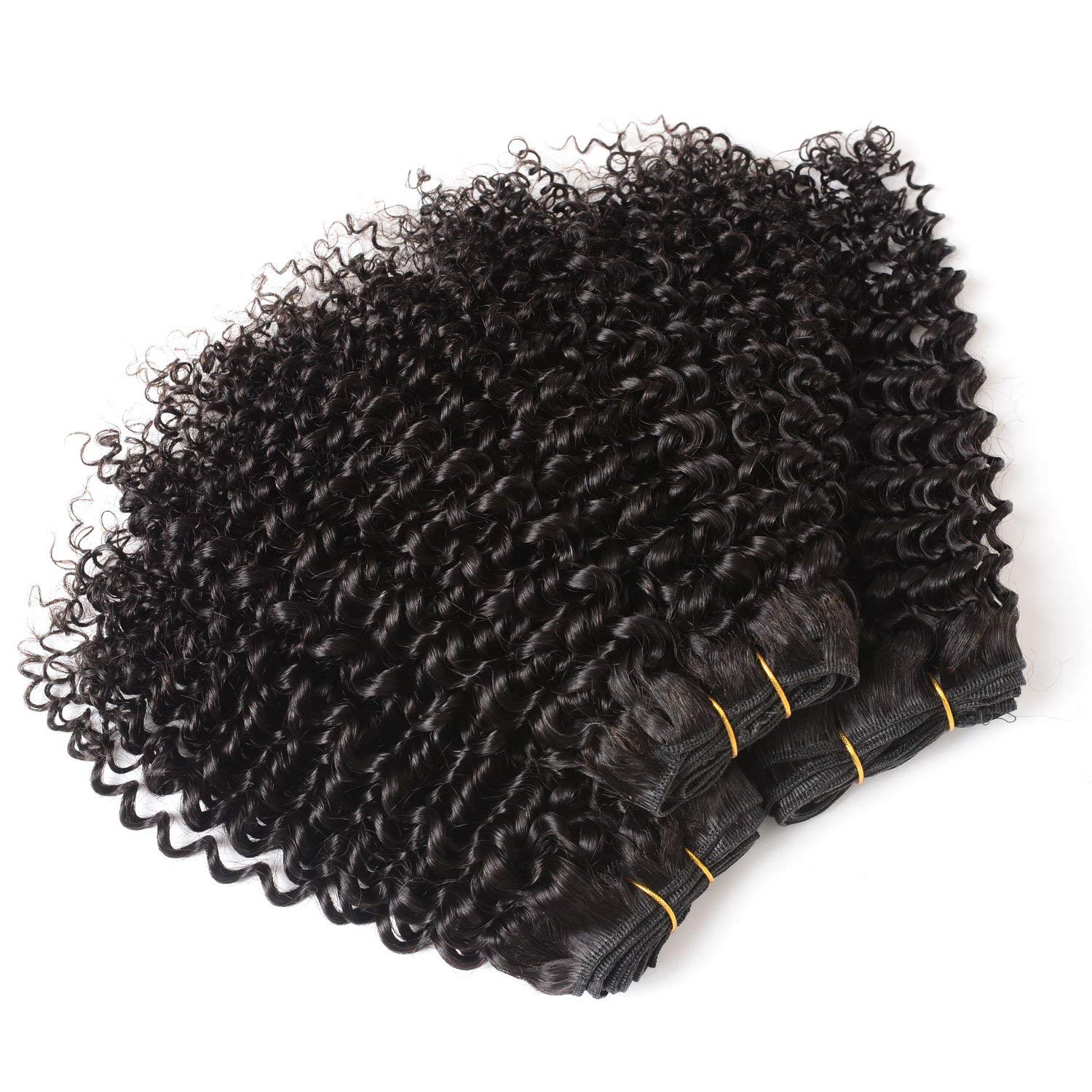 Brazilian Virgin Human Hair Extensions 100% Unprocessed Remy Kinky Curly Bundles 9A Grade - Perfect for Weaving, Ponytails & Natural-Looking Hairstyles