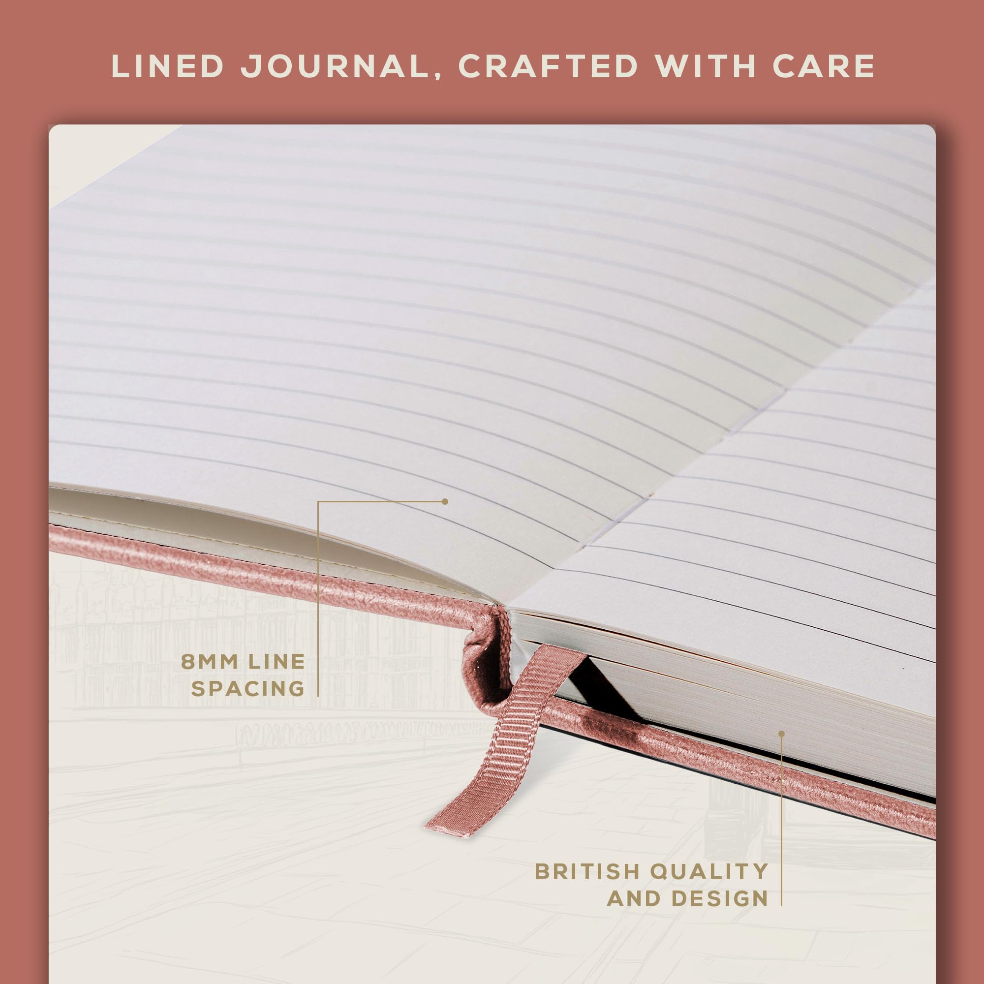 Premium BEECHMORE Lined Journal Notebook - 8.5