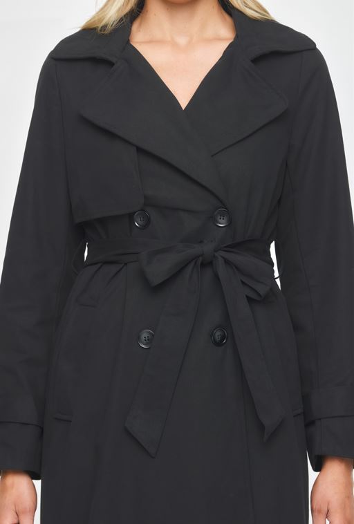Byron Classic Black Trench Coat for Men & Women | Waterproof Outerwear for Fall & Winter | Perfect for Office, Travel & Formal Occasions