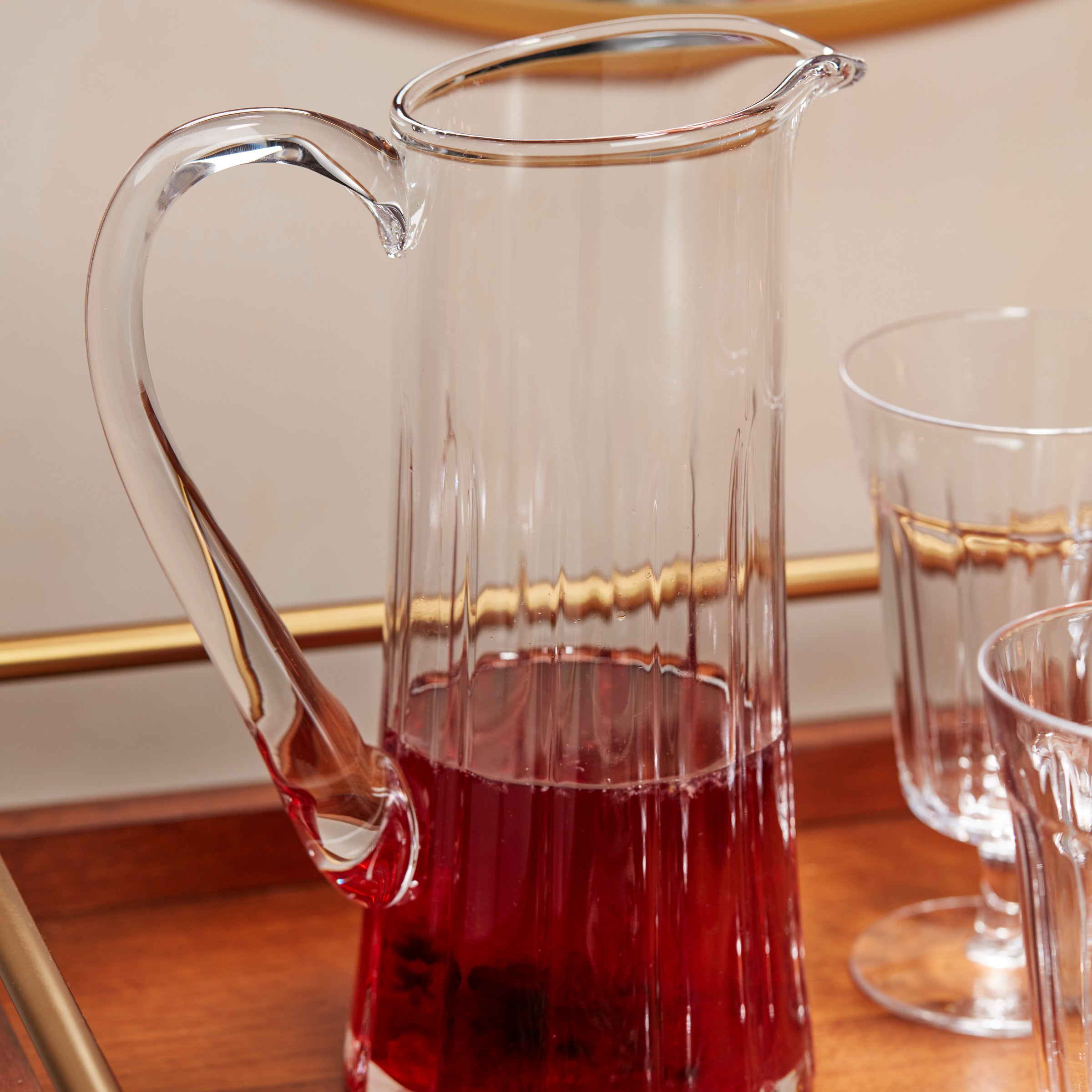 French Glass Pear Pitcher - Elegant Water & Juice Carafe for Dining, Entertaining & Home Decor | Perfect for Parties, Weddings & Everyday Use