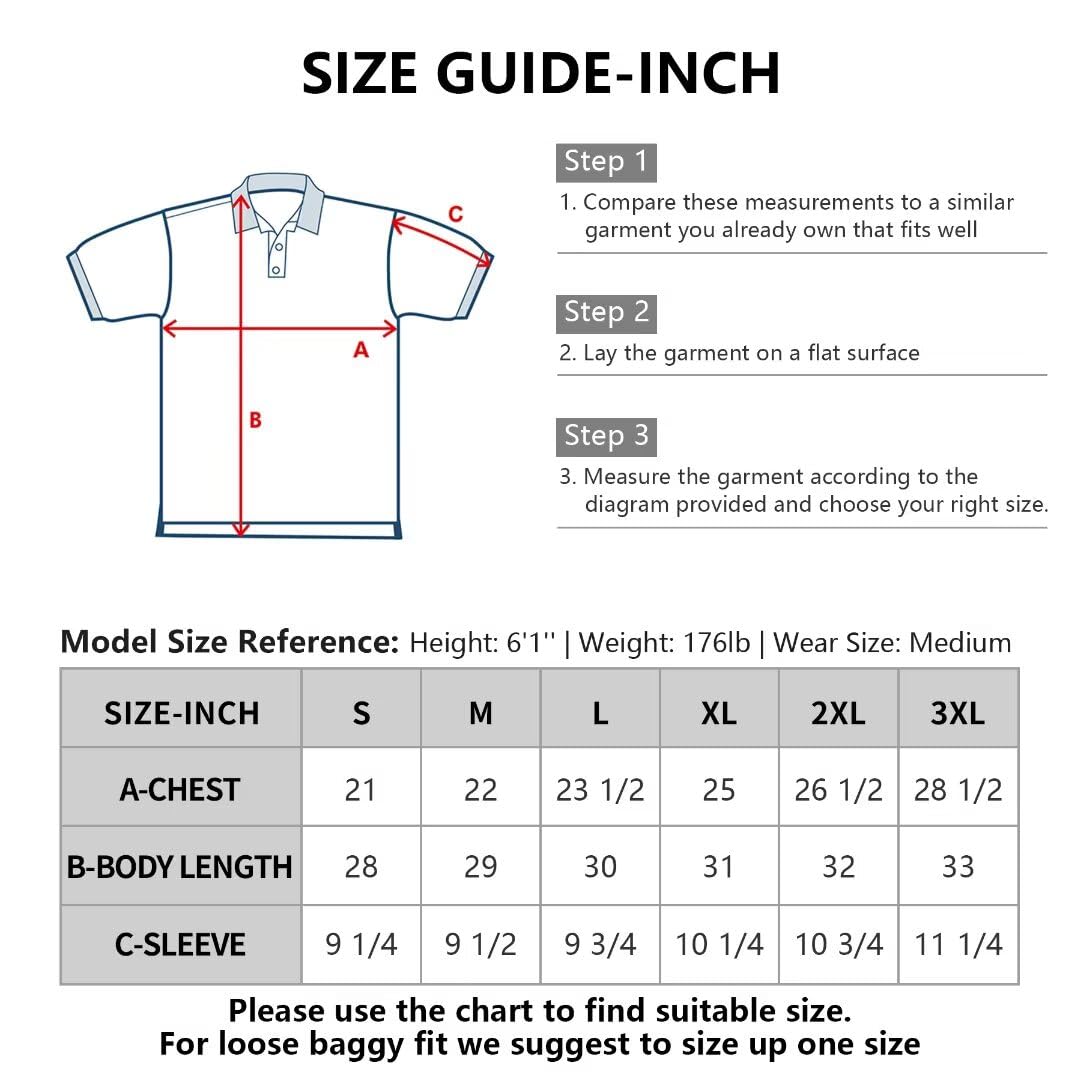**M MAELREG Men's Performance Polo Shirts - Moisture Wicking, Quick Dry, Breathable Short Sleeve Golf Shirts with Pocket - Casual & Athletic Wear for Golf, Tennis, Work & Outdoor Activities**