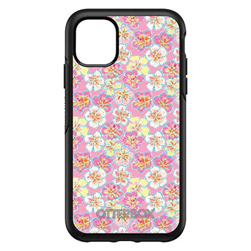 Preppy Pattern - Yellow White Pink Flowers Floral On Black Case