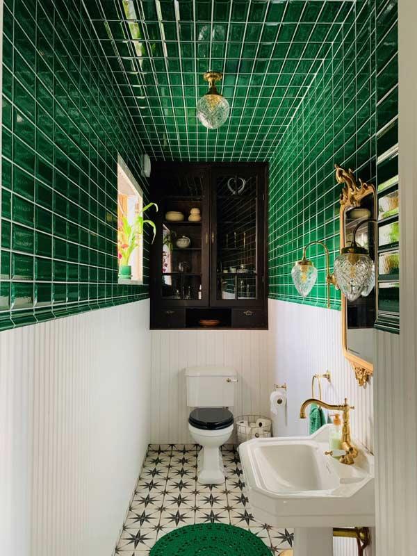 Kakel Victoria Facade Edge Tile 7.5 x 15 cm Bottle Green - Perfect for Kitchen Backsplash & Bathroom Wall Decor