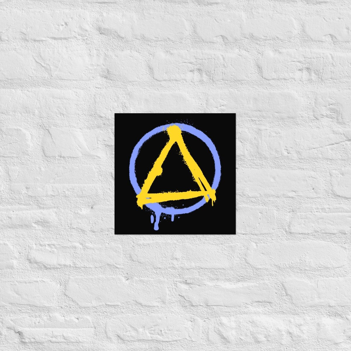 Sobriety Symbol Graffiti Poster - Vibrant Recovery Art Print for AA Meetings, Therapy Offices & Sober Living Spaces