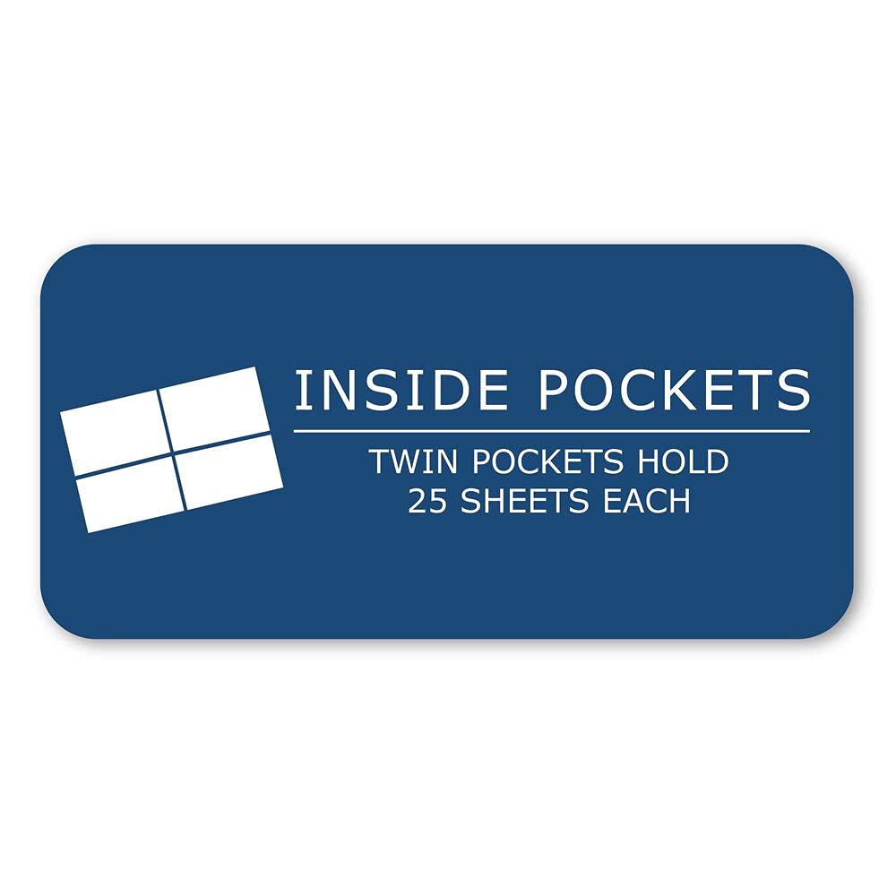 Roaring Spring 10-Pack White Pocket Folders with Prongs - 11.75