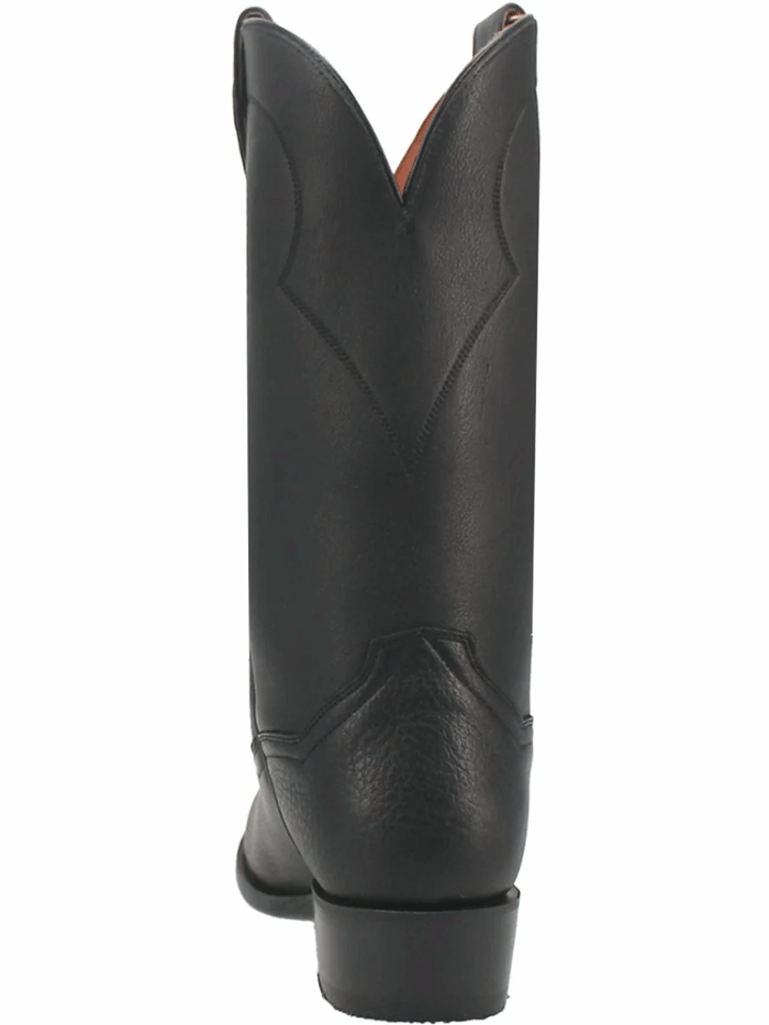 Dan Post DP2480 Men's Pike Round Toe Western Boot - Black Leather Cowboy Boots for Riding, Country Style & Casual Wear