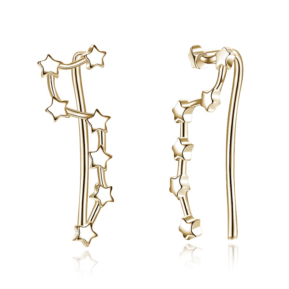 Minimalist Constellation Ear Cuffs - Elegant Star Crawler Earrings & Cartilage Climber Studs for Women | Perfect for Daily Wear, Parties & Special Occasions