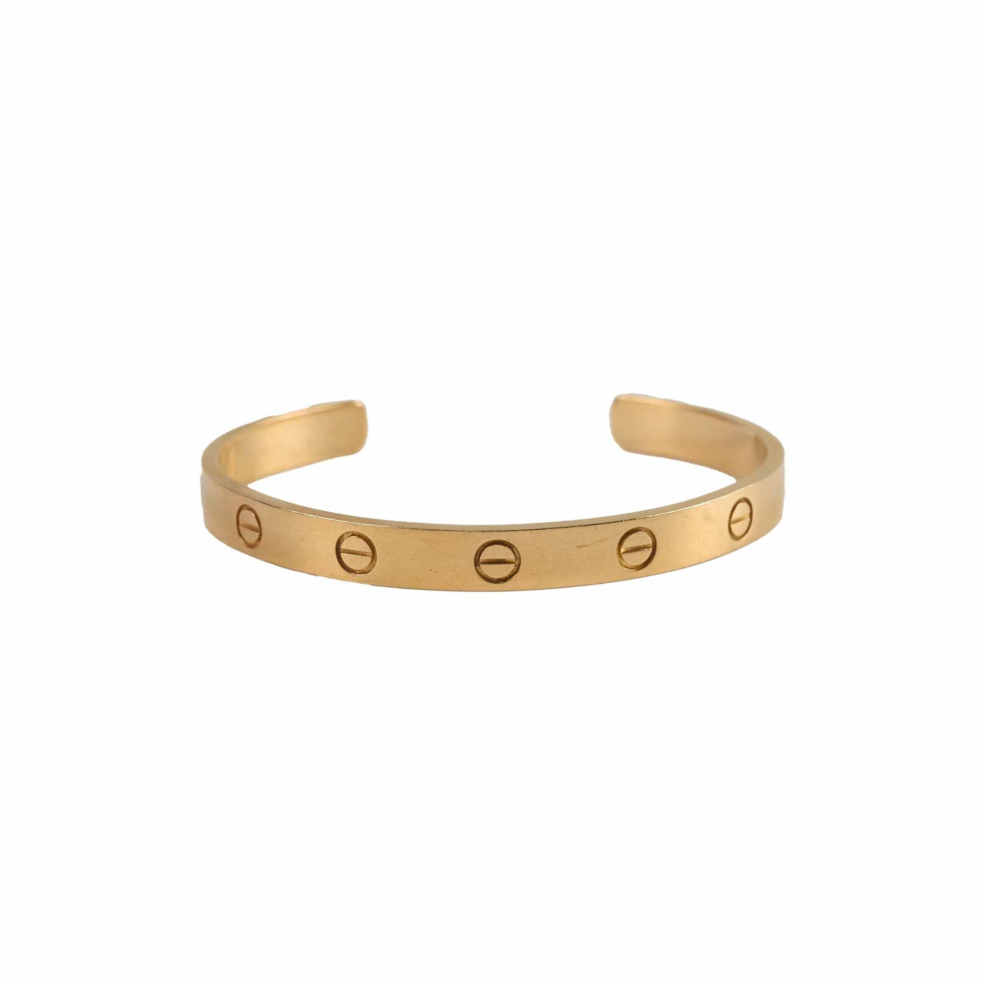 Cartier Love Bracelet Cuff - 18K Yellow Gold Size 17 (CRB6032417) | Luxury Jewelry Gift for Women, Anniversary & Wedding - Perfect for Special Occasions & Everyday Elegance
