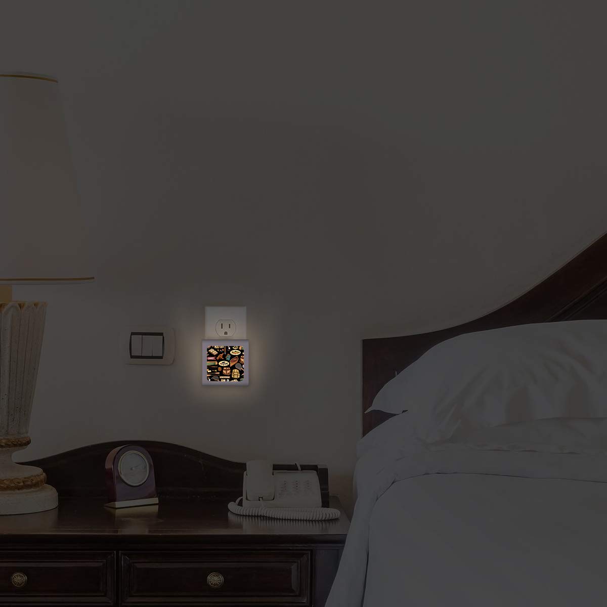 Dimmable LED Night Light with Auto On/Off Sensor, Adjustable Brightness & Warm White Light for Bathroom, Hallway, Nursery, Bedroom - Perfect for Nighttime Safety & Convenience - Tackle and Gear