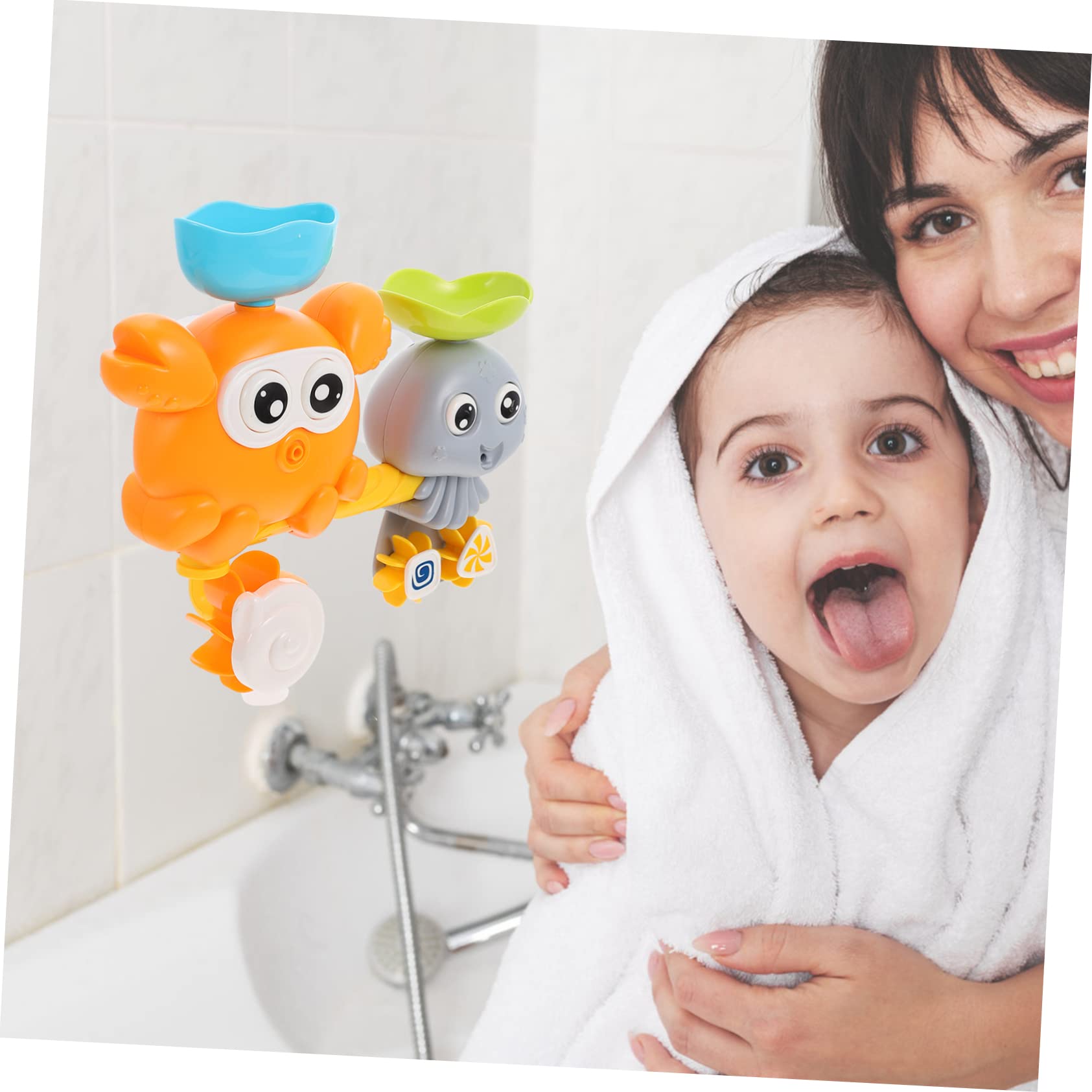 VICASKY 4-Piece Water Toy Crab Set for Kids - Fun Bath Toys for Babies & Toddlers - Safe ABS Plastic Floating Crab Toys for Bathtub, Pool & Beach Playtime