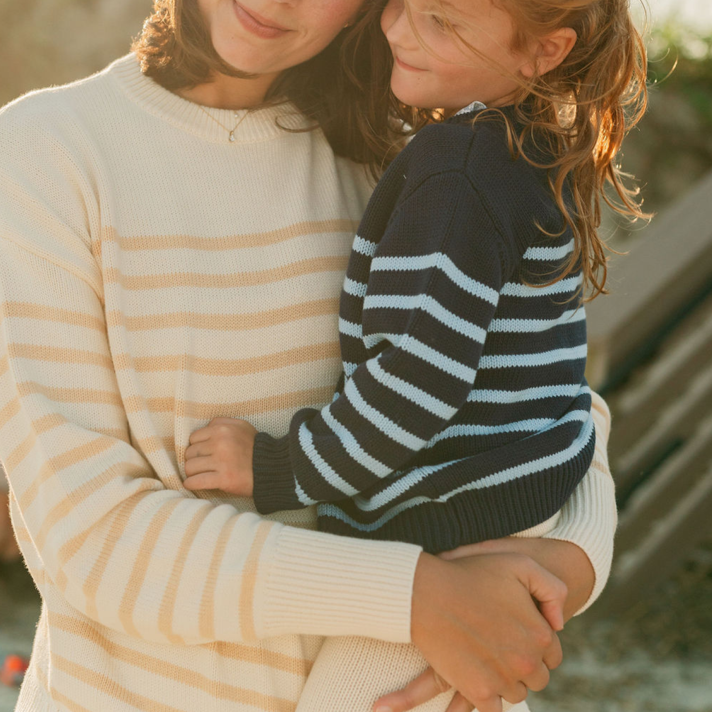 Women's Cream & Tan Striped Knit Sweater - Cozy Casual Pullover for Fall & Winter Outfits | Perfect for Layering, Office Wear & Weekend Errands