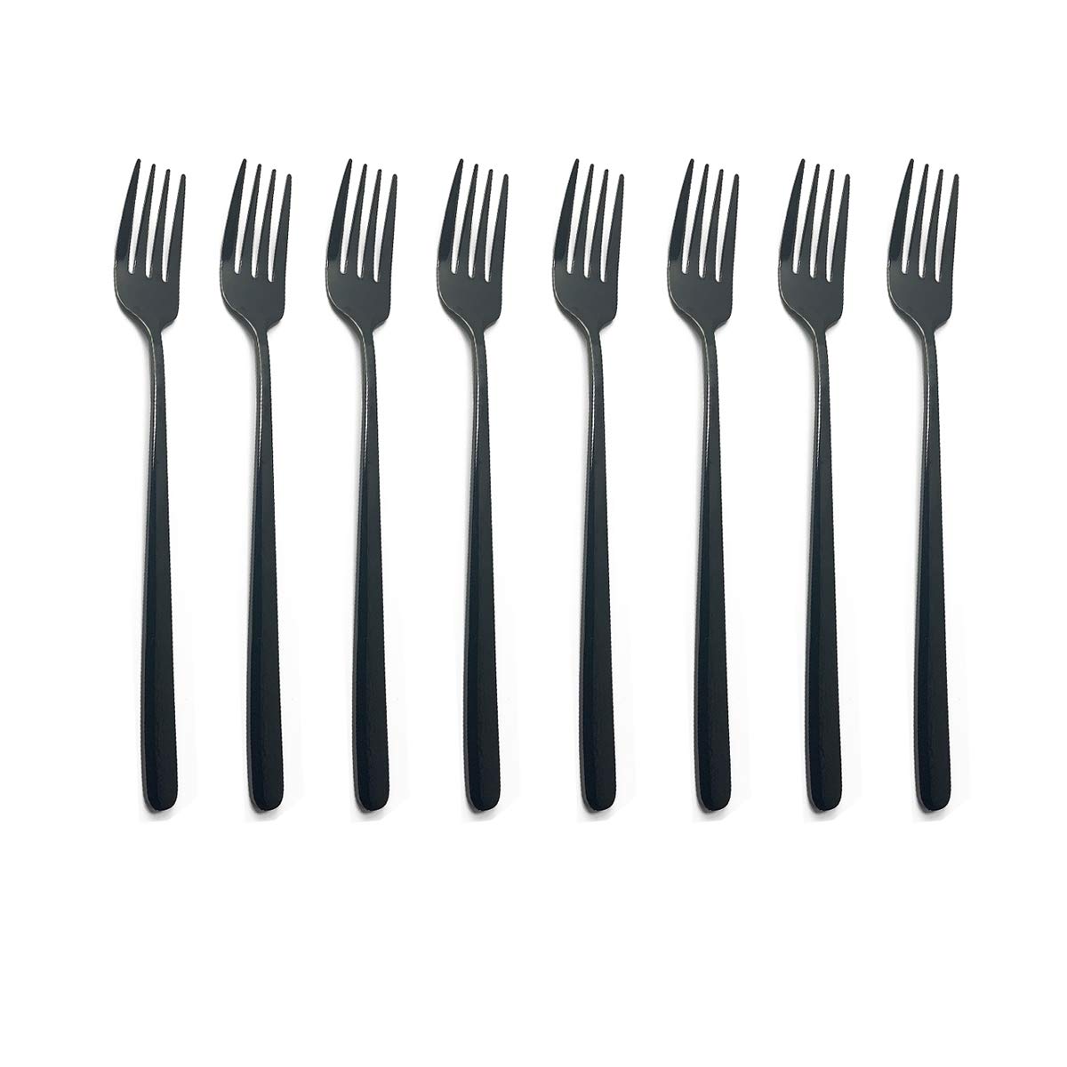 8-Piece 304 Stainless Steel Salad Forks Set - Elegant Dessert & Cocktail Forks for Parties, Travel & Home Use - Dishwasher Safe 7.2