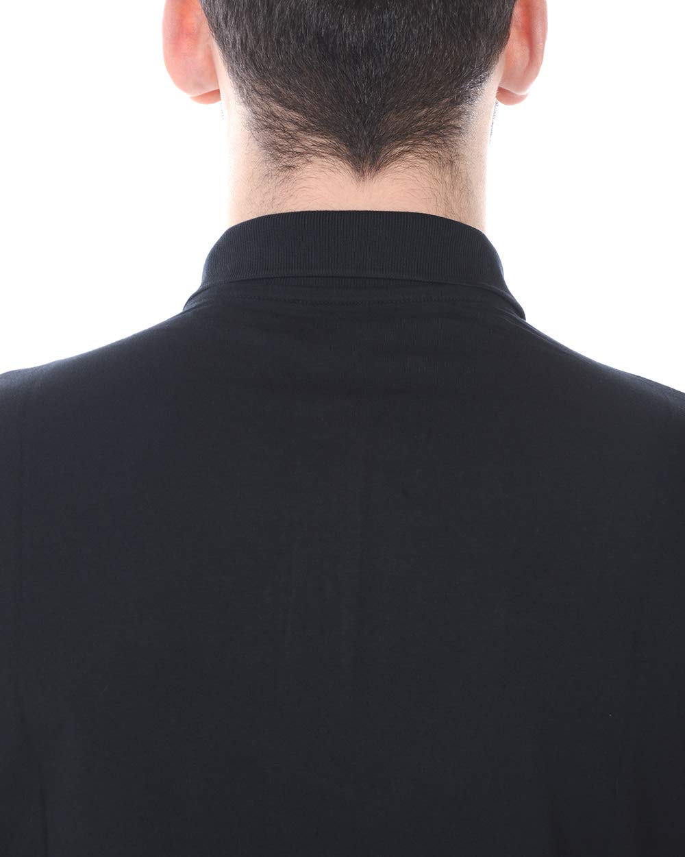 Emporio Armani EA7 Core ID M Long Sleeve Polo Shirt for Men - Black, Size S - Athletic Fit, Moisture Wicking, Breathable Fabric - Perfect for Gym, Running & Casual Wear