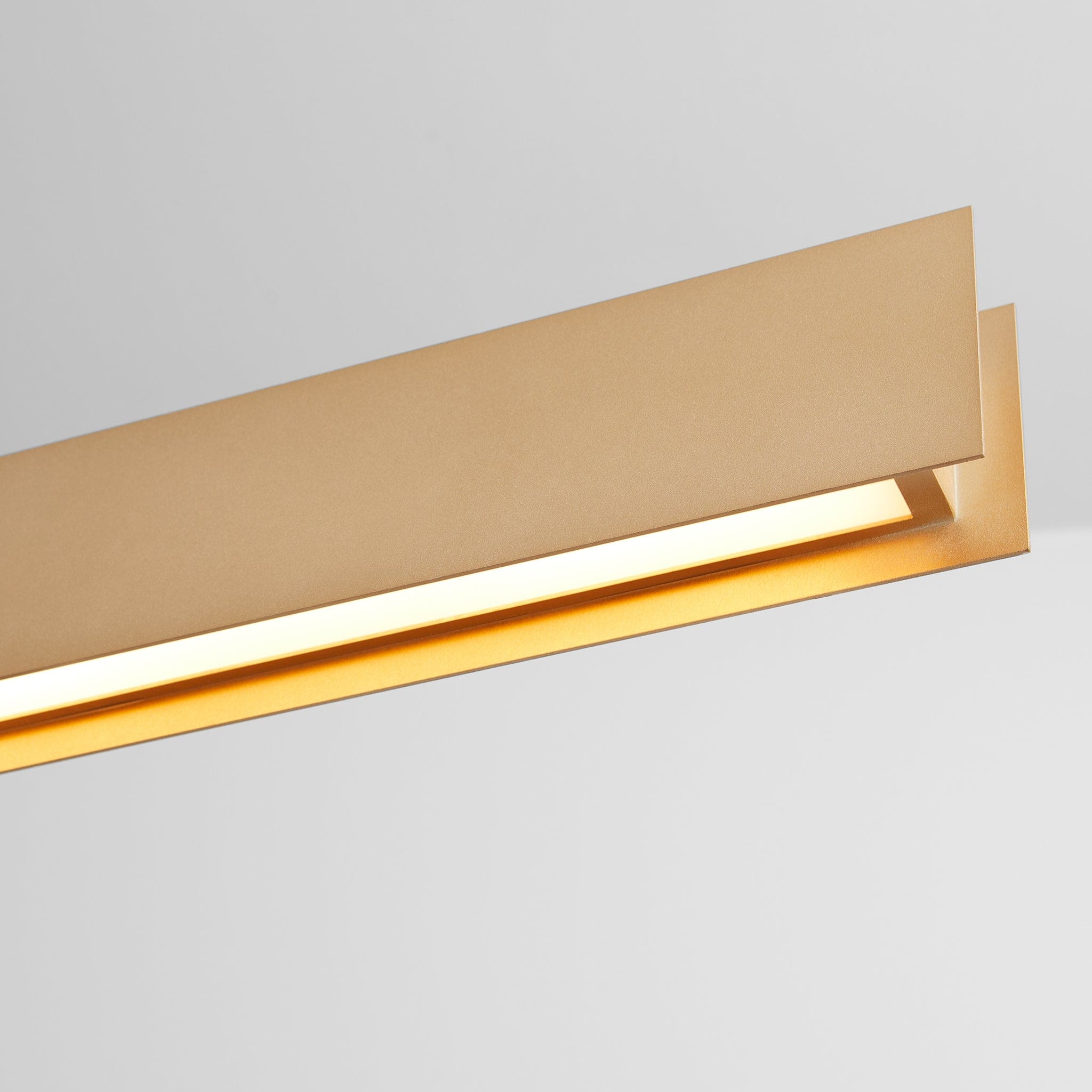 Oxygen Brio 3 6018 60 Linear LED Pendant Light - 46 Inch Modern Industrial Fixture in Powdered Gold Finish | Perfect for Kitchen Islands, Dining Rooms & Office Spaces