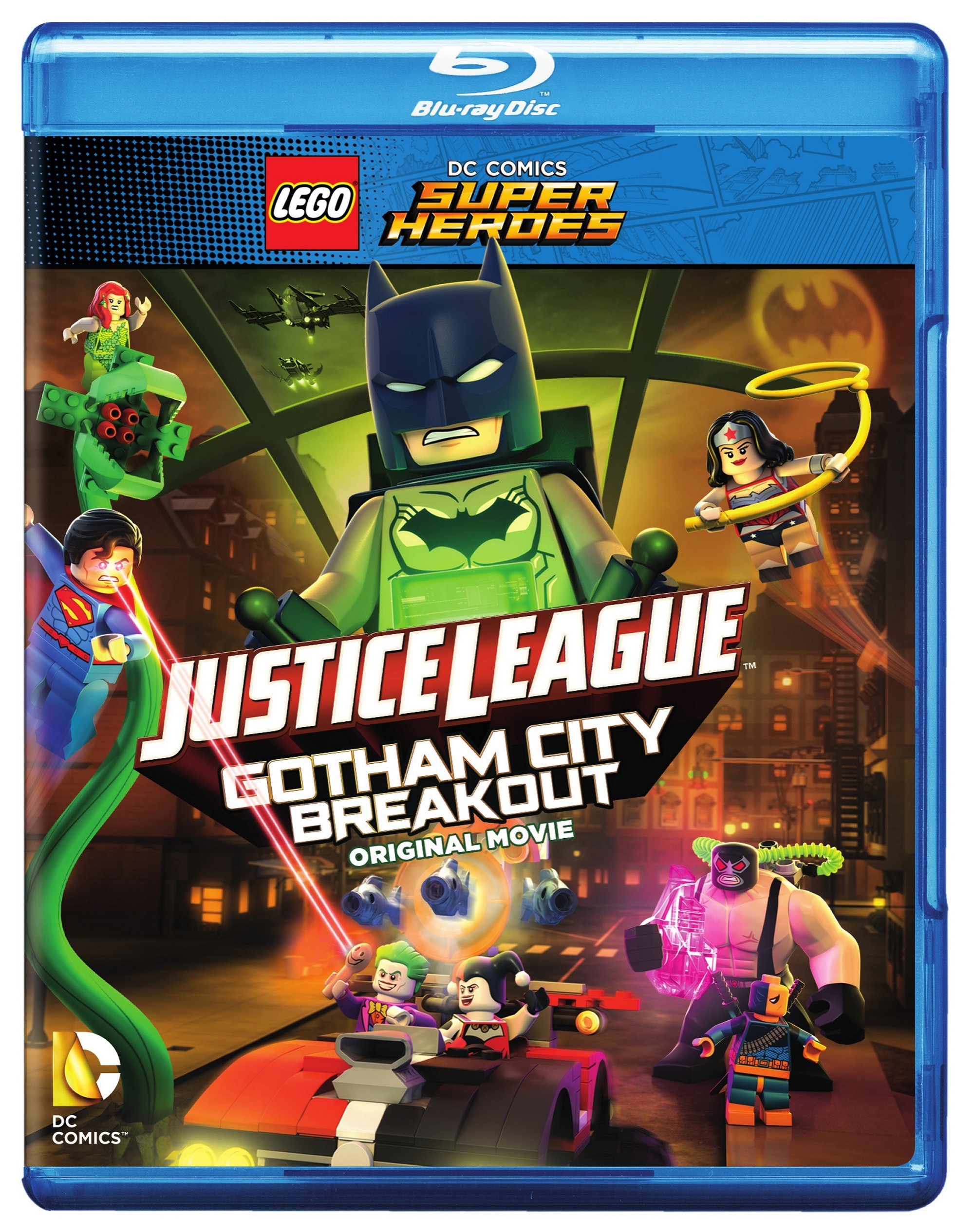 LEGO DC Comics Super Heroes Justice League Gotham City Breakout Blu-ray Movie - Action-Packed Animated Adventure for Kids & DC Fans - Perfect for Family Movie Nights & Superhero Entertainment