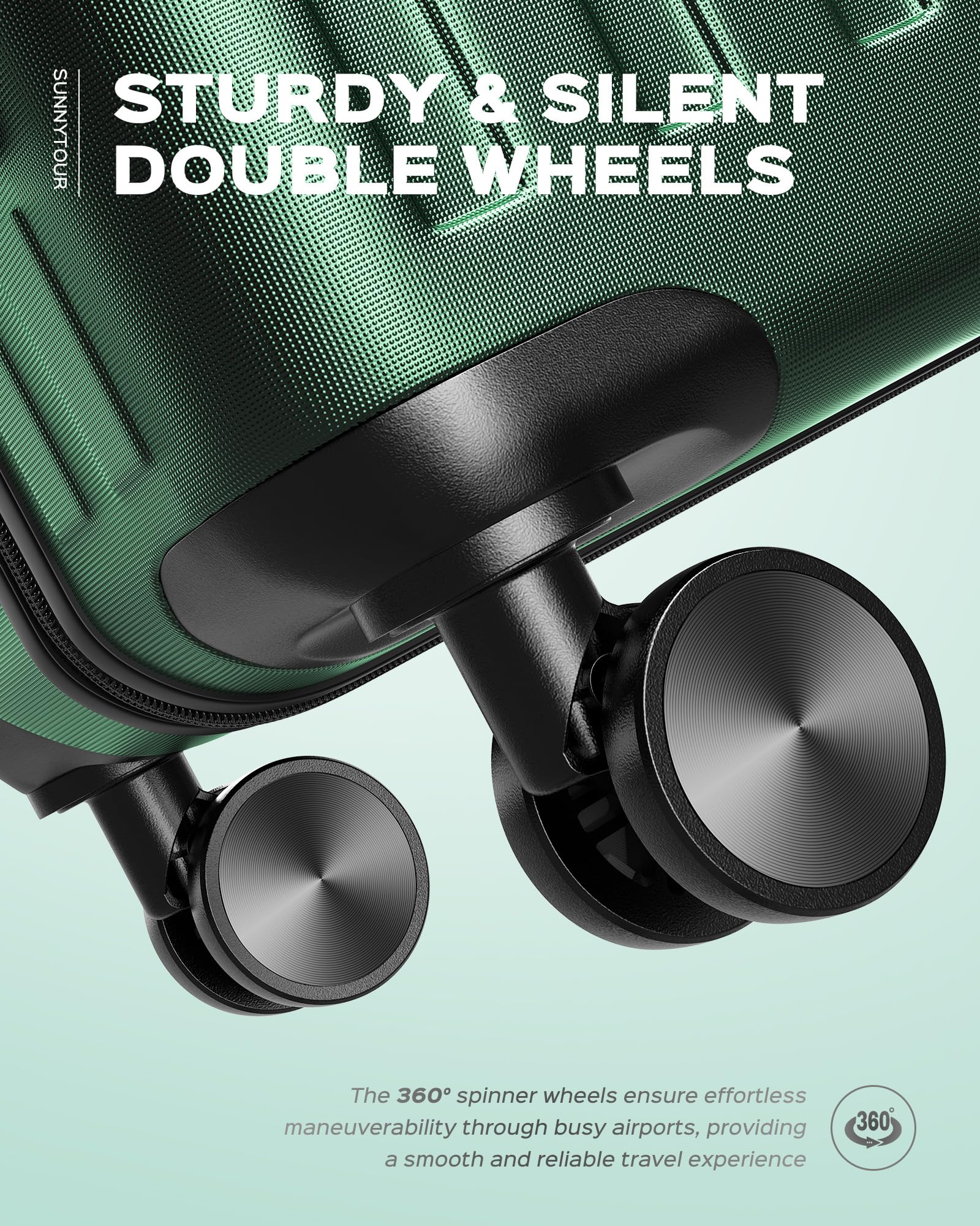 2-Piece Hardside Lightweight Luggage Set with 360° Spinner Wheels - 20