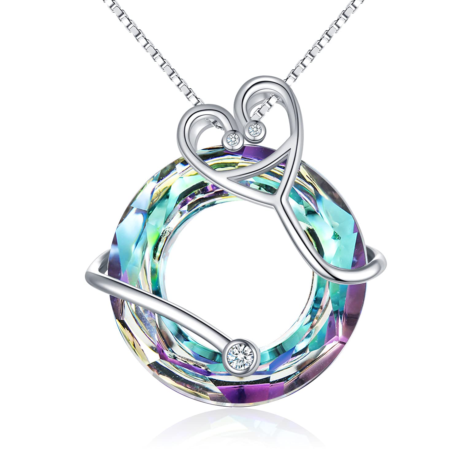 TOUPOP 925 Sterling Silver Nurse Necklace - RN Medical Caduceus Pendant with Crystal, Nursing Themed Jewelry for Women, Perfect Nurse Gifts for Graduation, Birthday, or Appreciation (Great for Students, Moms & Healthcare Professionals) | Ideal for Clinical Shifts, Nursing School & Special Occasions