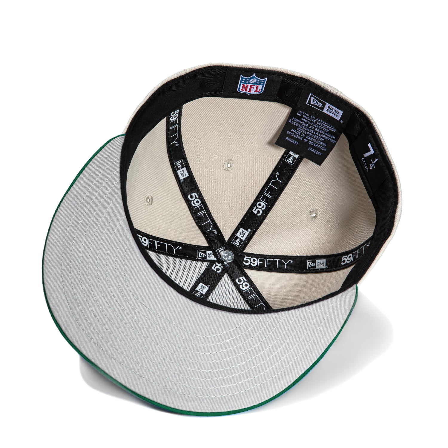 New Era 59Fifty New York Jets Logo Patch Snapback Hat - Stone Dome Green - Official NFL Licensed Cap for Men & Women - Perfect for Game Day, Sports Events & Streetwear Fashion