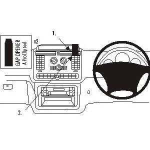 ClicOn No Holes Center Dash Mount for Mercedes Benz Vito (2004-2014) & Viano (2004-2014) - Universal Phone Holder for GPS Navigation & Hands-Free Driving