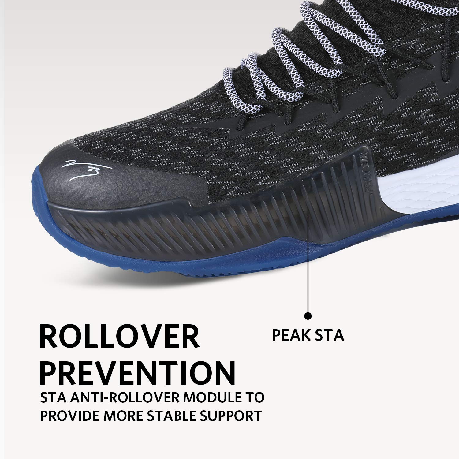 PEAK Men's Basketball Sneakers - Lou Williams Lightning Sport Shoes for Running, Walking & Training - Lightweight & Breathable for Court & Street Wear