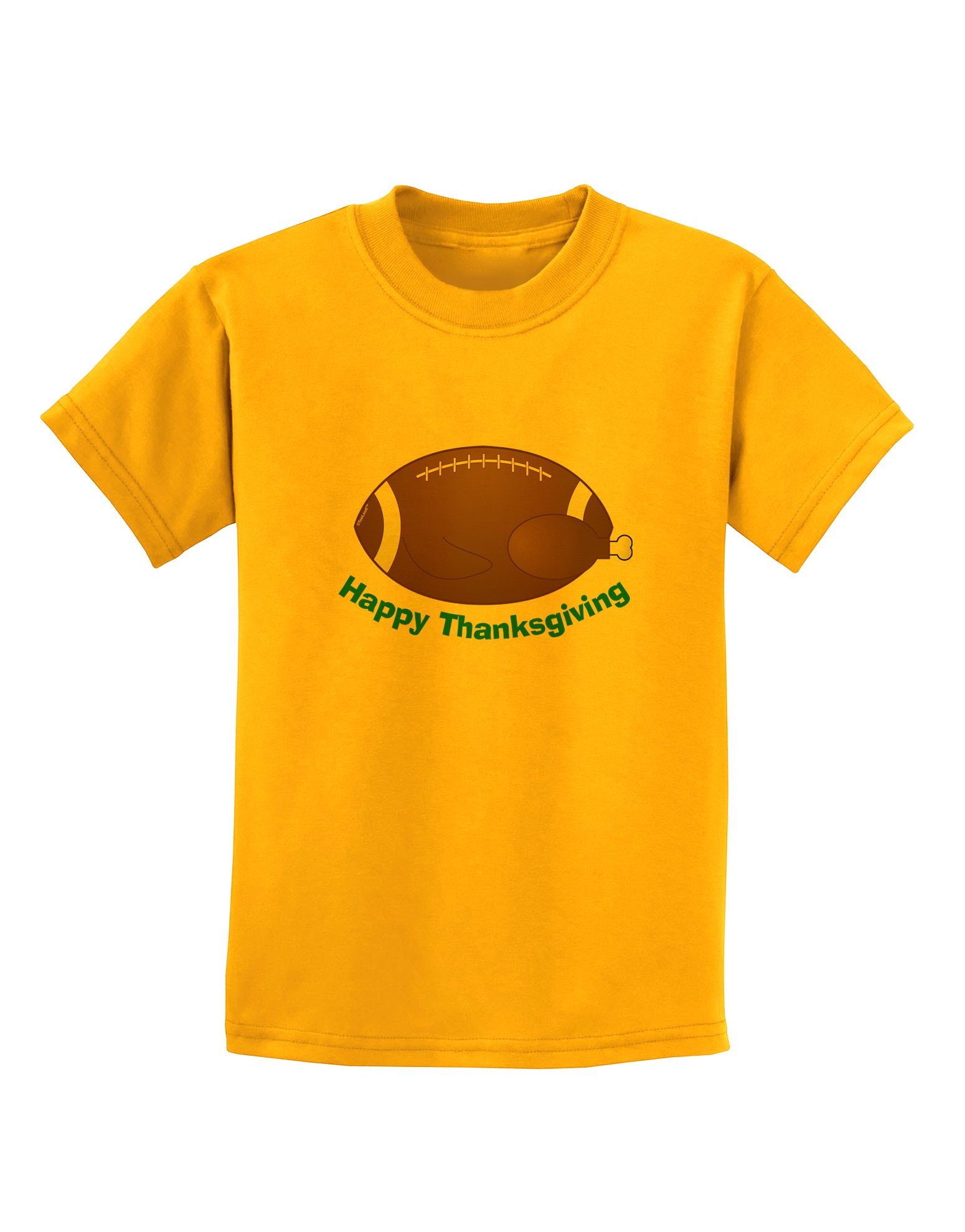 Funny Thanksgiving Football Turkey Graphic Kids T-Shirt - Cute Holiday Outfit for Boys & Girls - Perfect for Family Gatherings & School Events