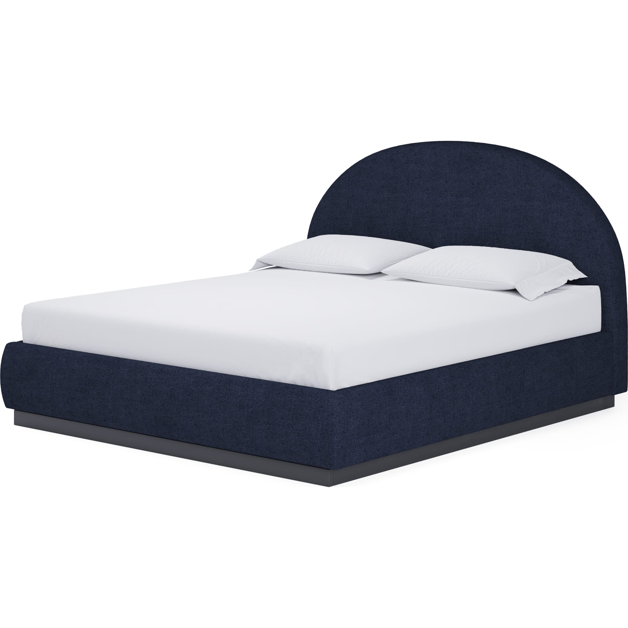 2026 Flex Upholstered Bed - Blue Jeans Chenille Fabric Queen/King Size | Modern Comfort for Bedroom, Guest Room & Dorm
