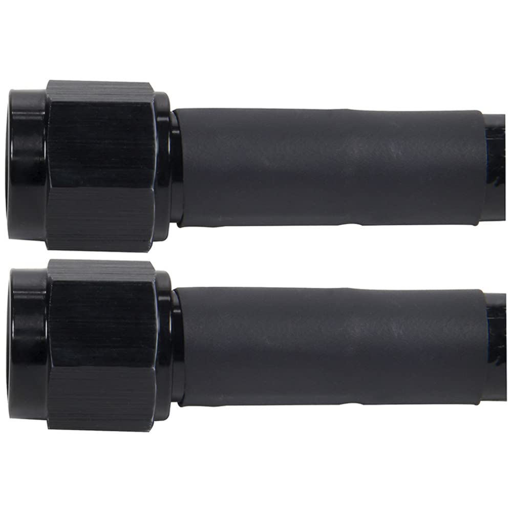 Allstar Performance Coated Braided Line 12in #6 Hose -6 Str/-6 Str - High Pressure Fuel & Oil Hose for Racing, Automotive & Marine Applications