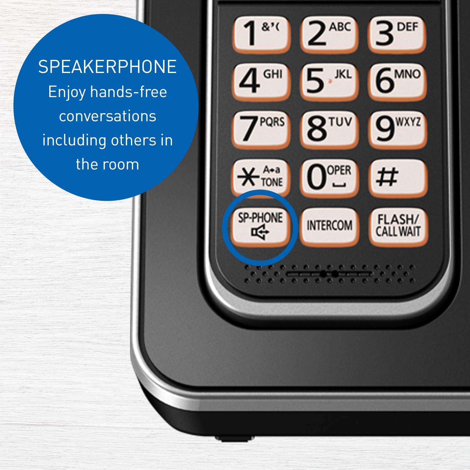 Panasonic KX-TGD390CB DECT 6.0 Expandable Cordless Phone with Answering Machine, Call Block & 1 Handset - Black | Home & Office Communication Solution