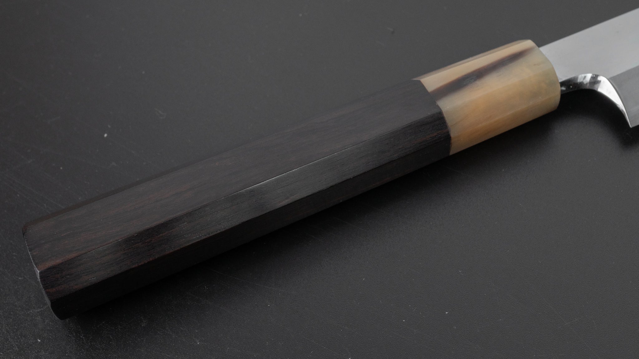 Hitohira Togashi White #1 Yanagiba Sakimaru 300mm Japanese Sushi Knife - Ebony Handle, Mirror Polished Blade with Saya - Perfect for Sushi Chefs & Japanese Cuisine Lovers