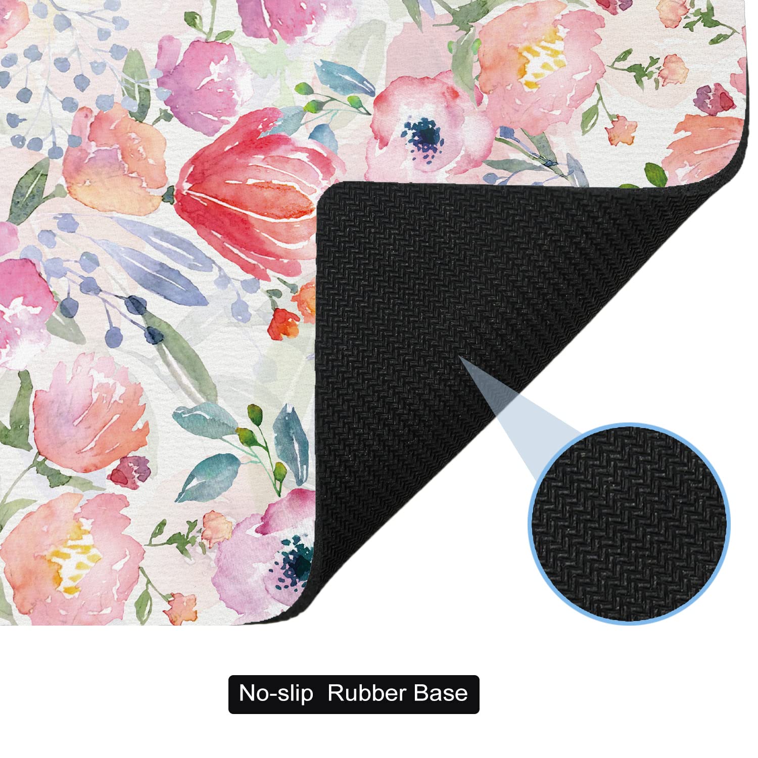 Cute Small Mouse Pad for Wireless Mouse & Laptop - Mini Travel Mousepad with Floral Design, 5.5 x 7 Inches - Portable Desk Decor for Women, Office & Home Use