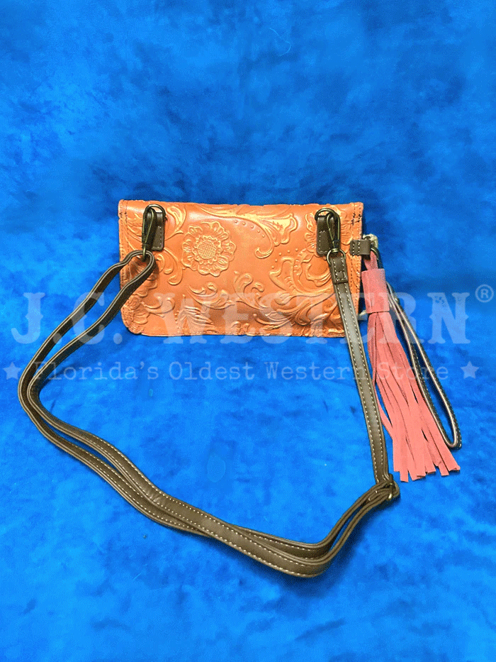 Catchfly Women's Crossbody Wristlet Bag with Adjustable Strap - Orange Handbag for Everyday Use, Shopping & Travel