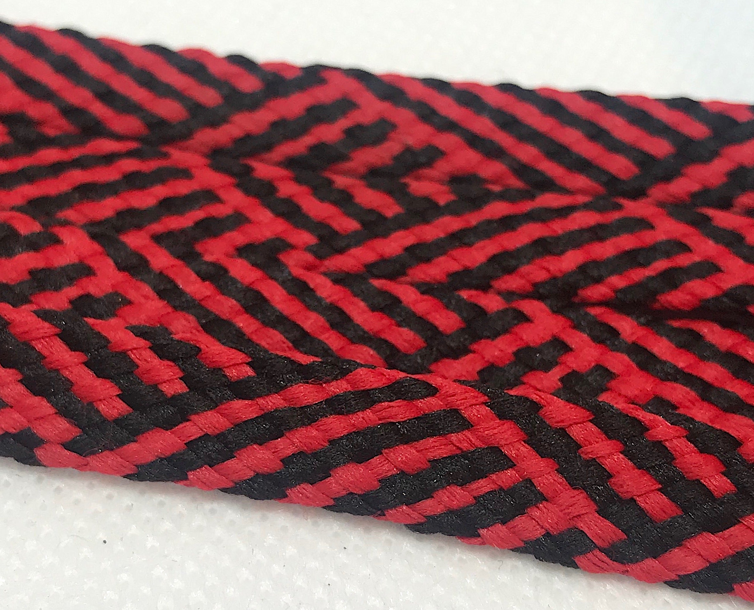 Premium Flat Herringbone Shoelaces - Black & Red | Durable & Stylish Replacement Laces for Sneakers, Boots & Casual Shoes | Perfect for Sports, Work & Everyday Wear