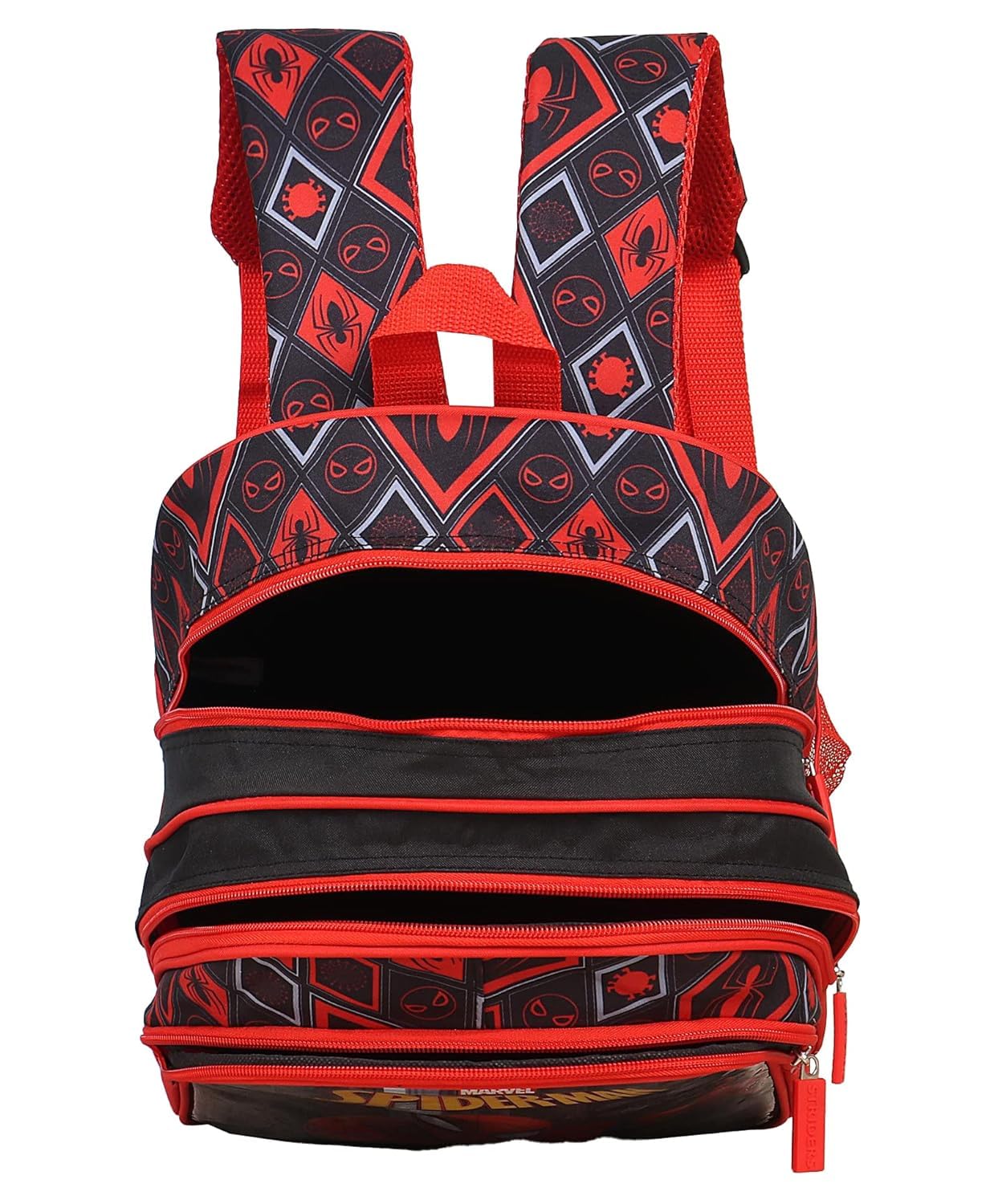 STRIDERS Spiderman Red & Black 41cm Kids Backpack - Lightweight School Bag for Boys & Girls, Durable Bookbag for Elementary Students - Perfect for School, Travel & Daily Use