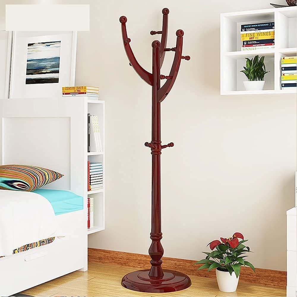 Wooden Clothes Drying Rack - Standing Garment Hanger for Bedroom & Living Room | Space-Saving Storage Organizer for Laundry, Towels & Clothes | Perfect for Apartments, Dorms & Small Spaces