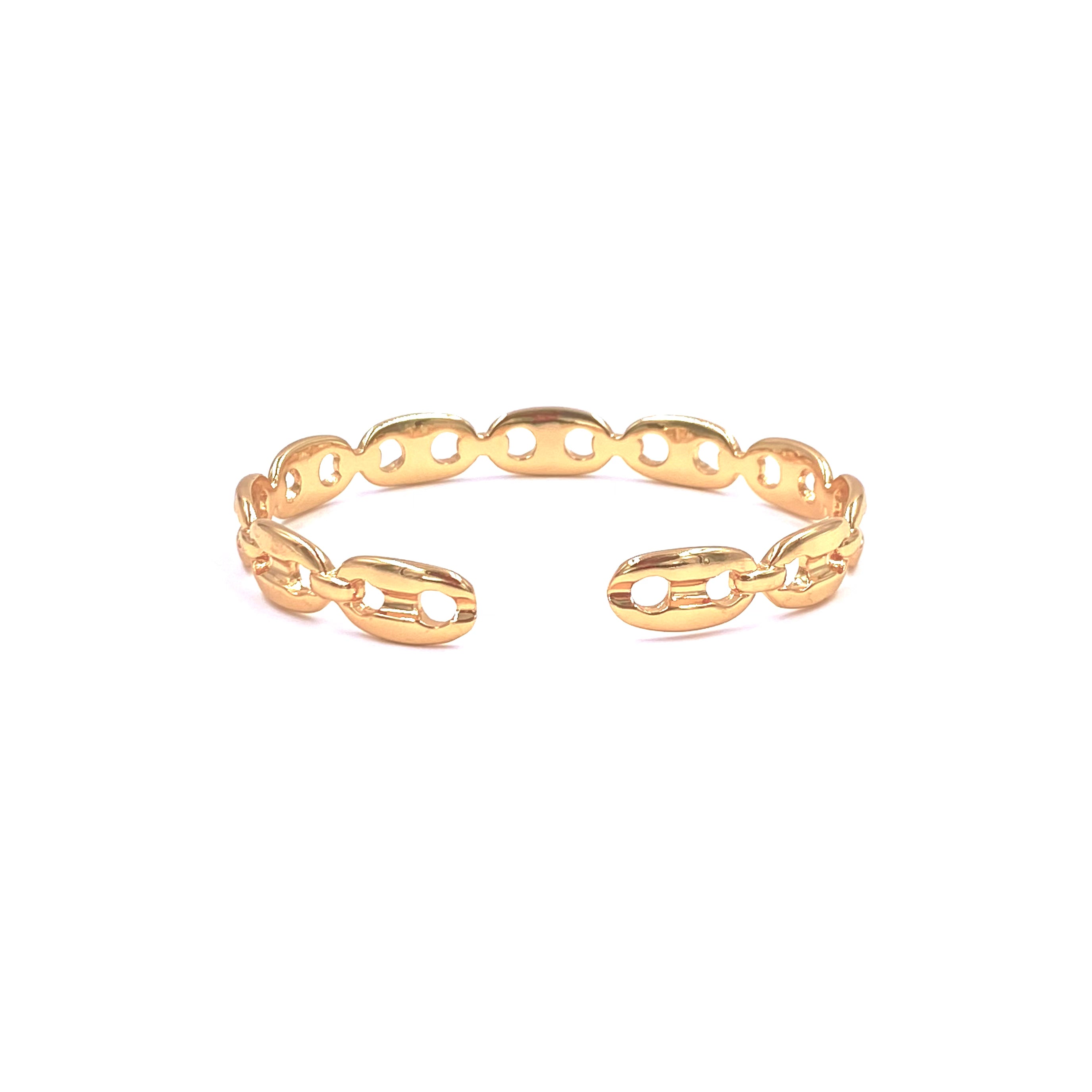 Ashley Gold Stainless Steel Gold Plated Closed Cap Bangle Bracelet for Women - Elegant Jewelry Gift for Wedding, Party & Special Occasions