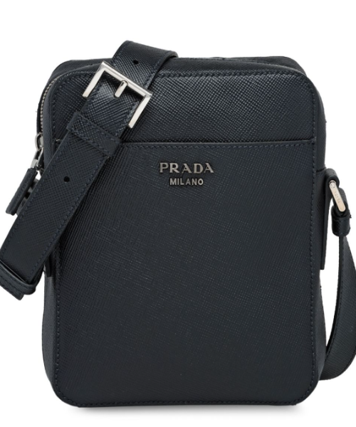 Prada Saffiano Leather Shoulder Bag for Women - Luxury Black Crossbody Purse with Gold Hardware | Perfect for Work, Travel & Evening Events
